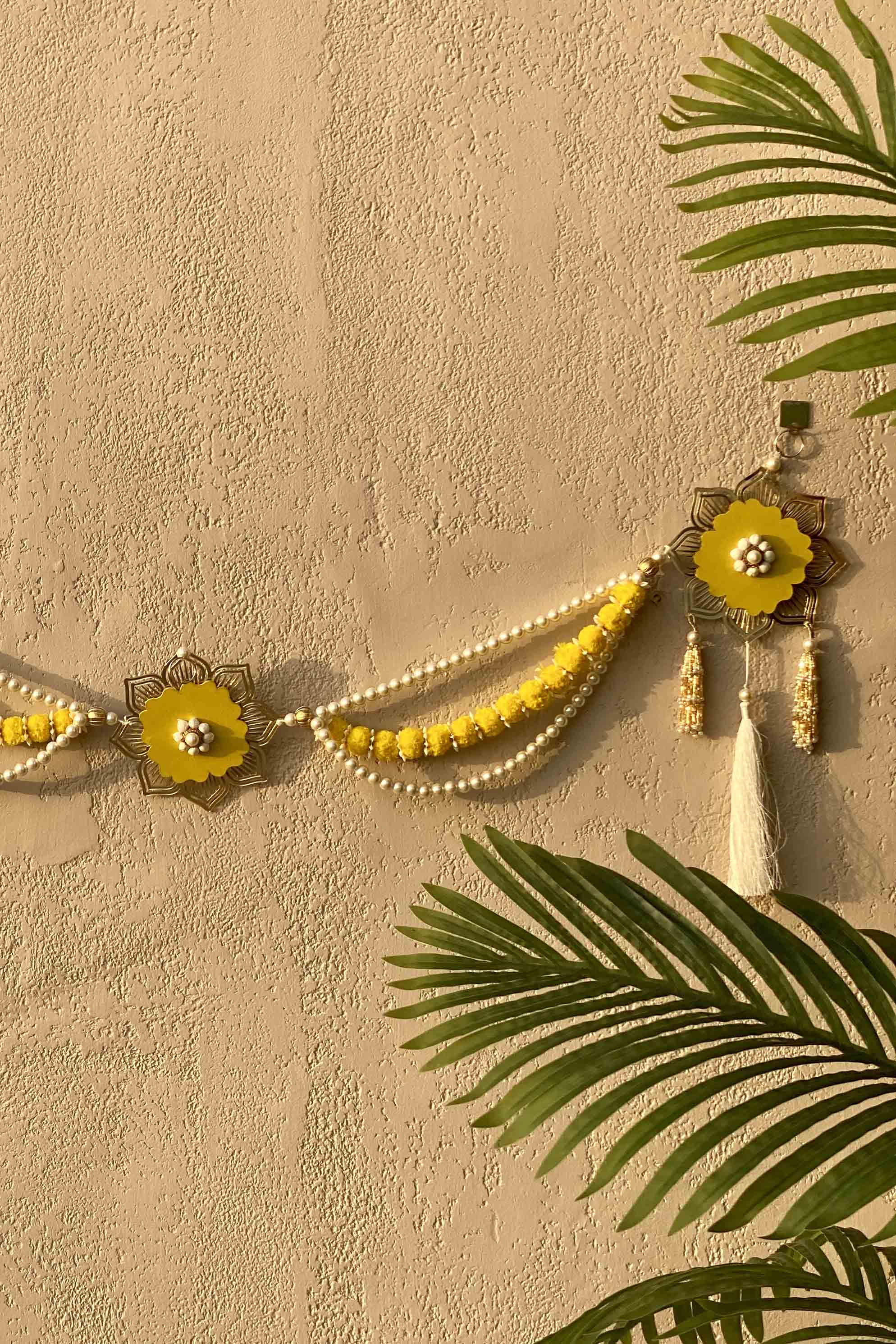Marigold Pearl Lasercut Toran