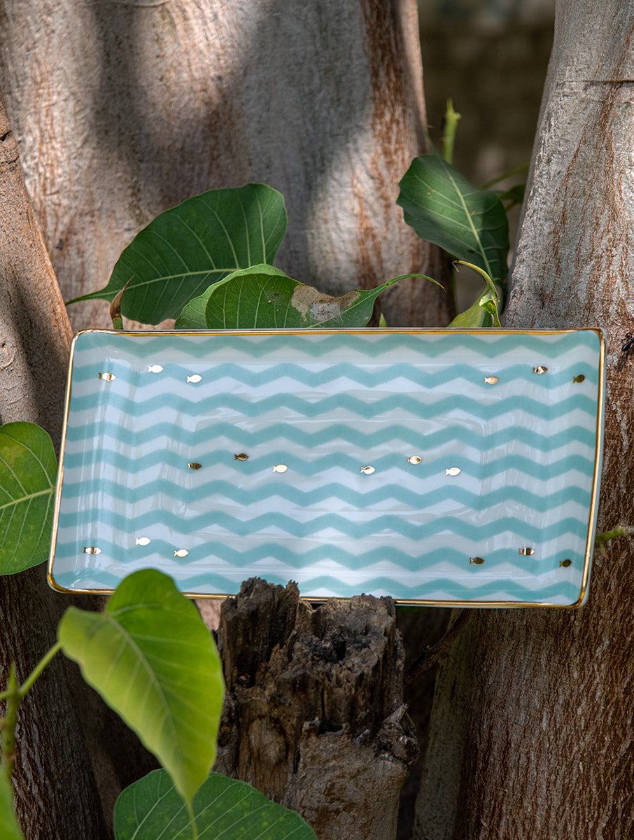 Nemo Platter With 24 Karat Gold Detailing