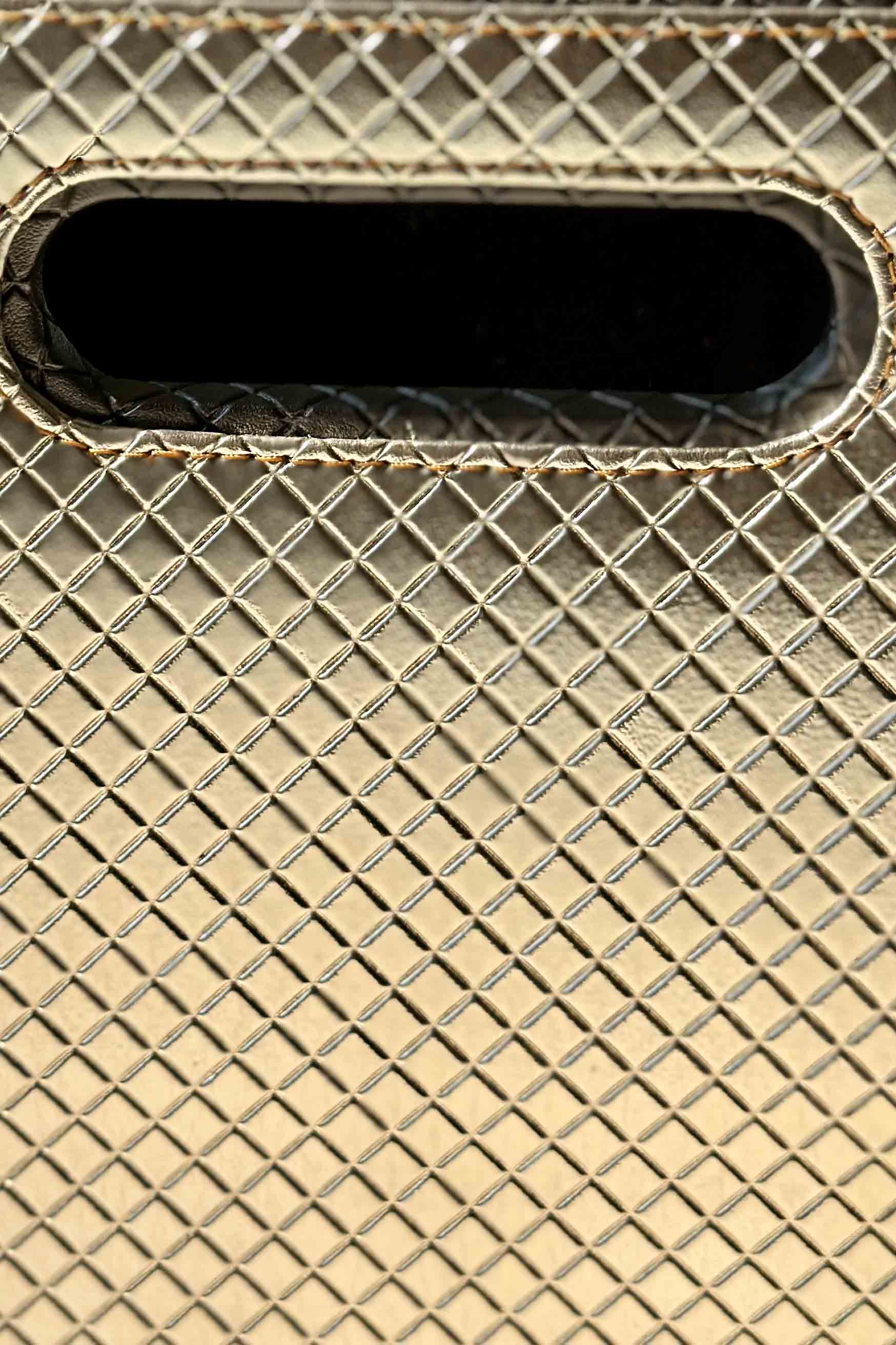 Braided Gold & Grey Dustbin