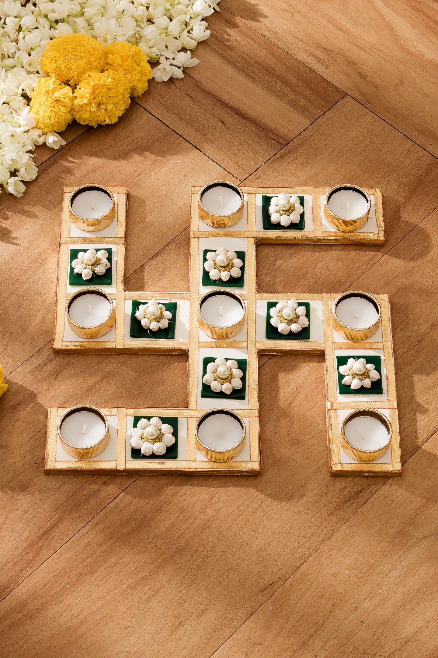 Jasmine Swastik Diyas