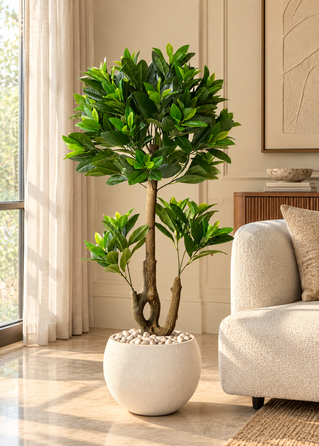 Artificial Crown Bay Laurel Plant - 5 Feet