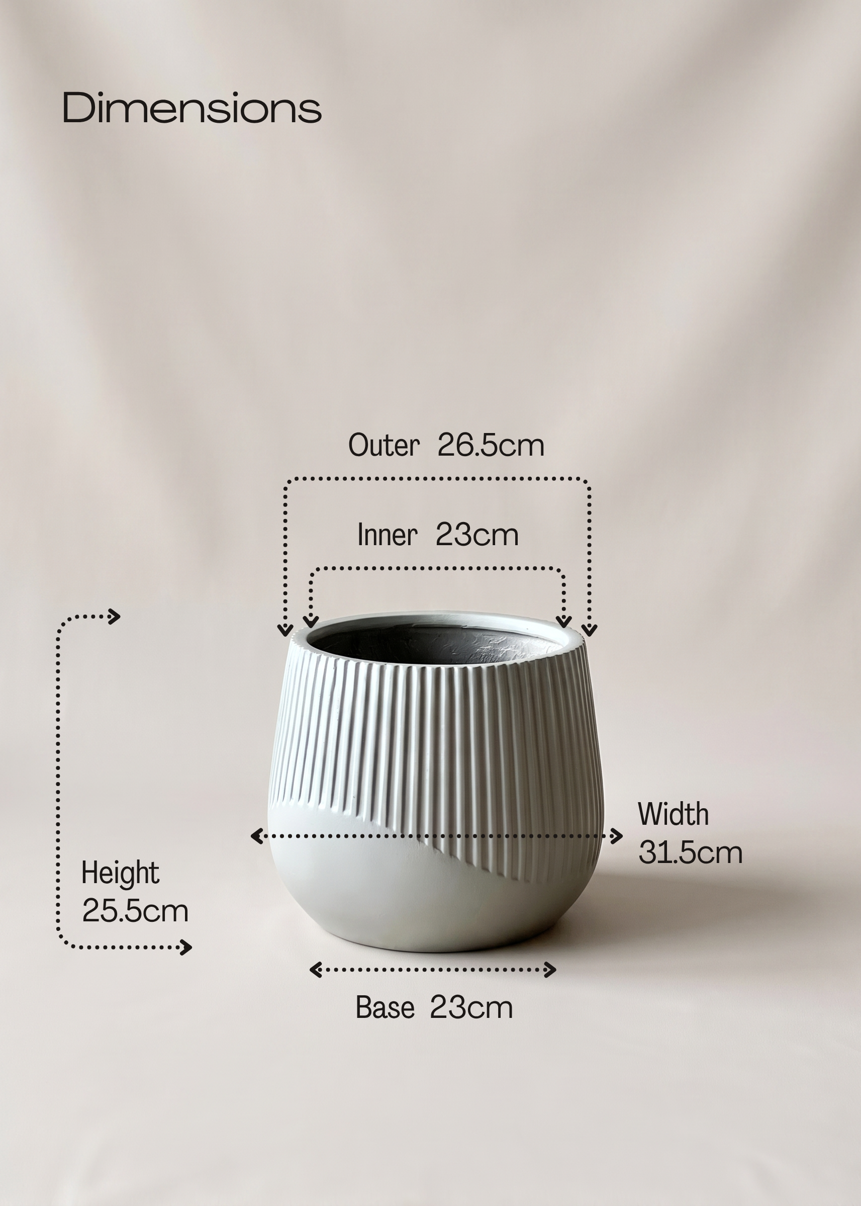 Cassan Planters - Light Grey