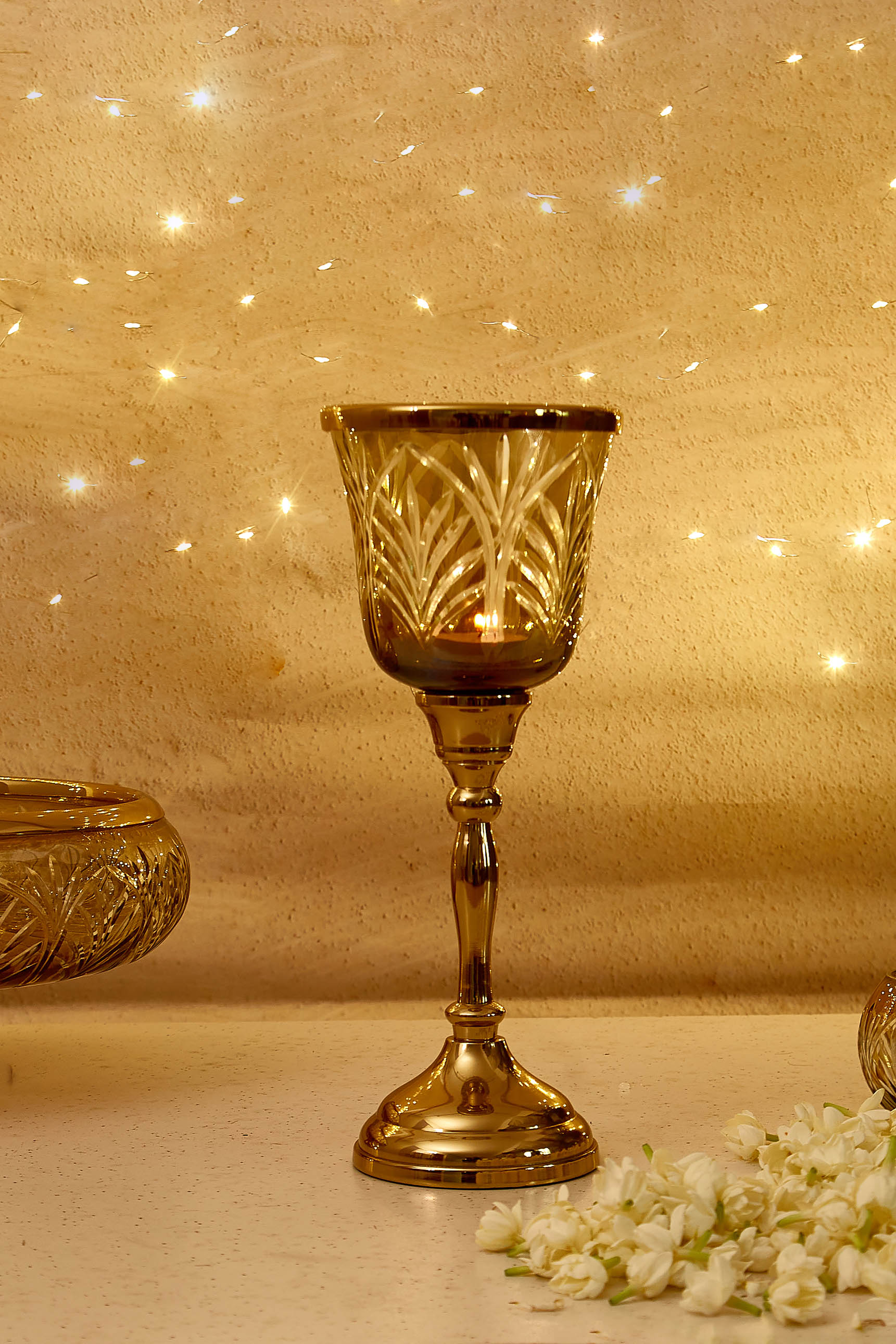 Mayra Glass Votive Holder Chalice