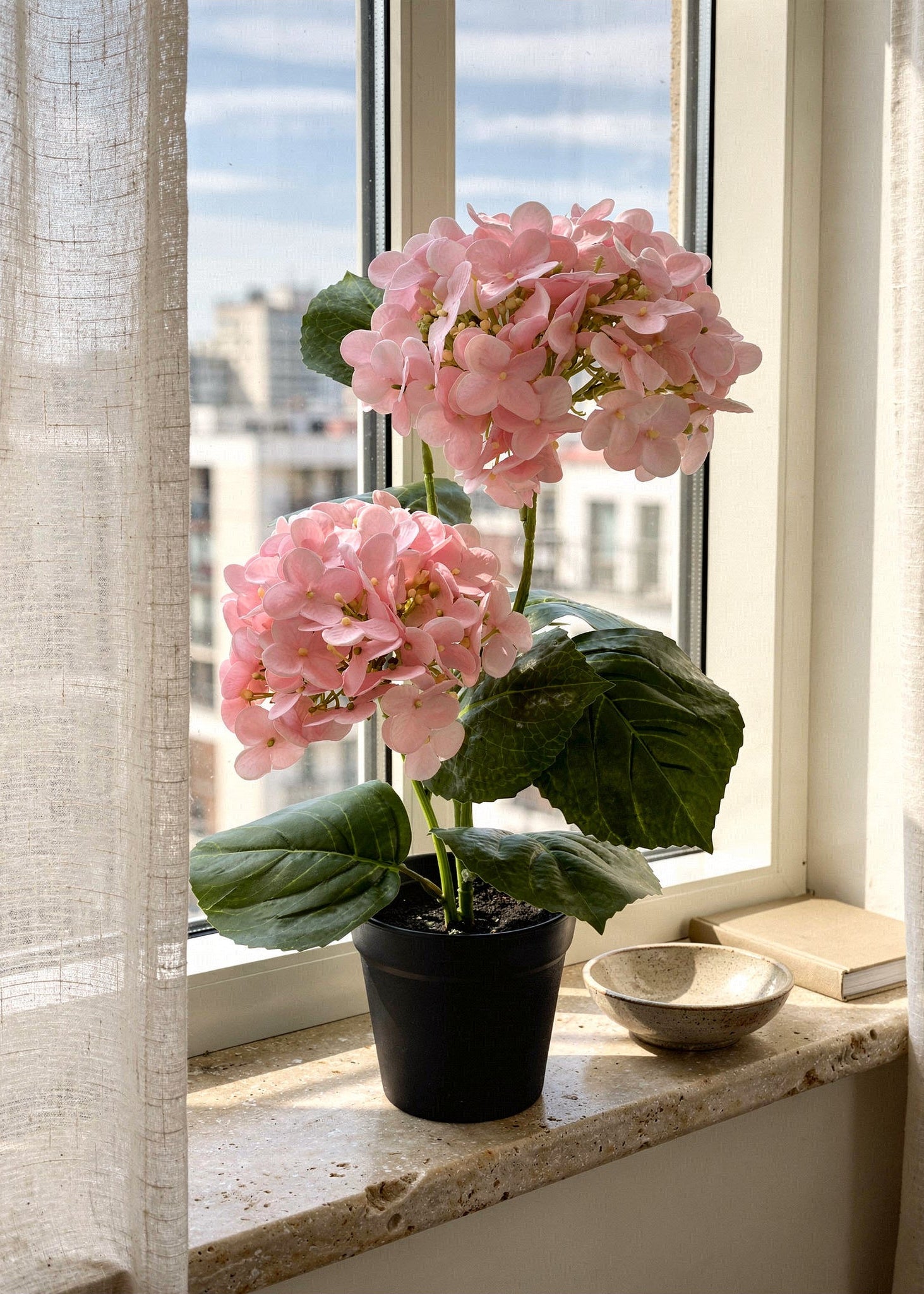Artificial Botanic Hydrangea Plant - Pink