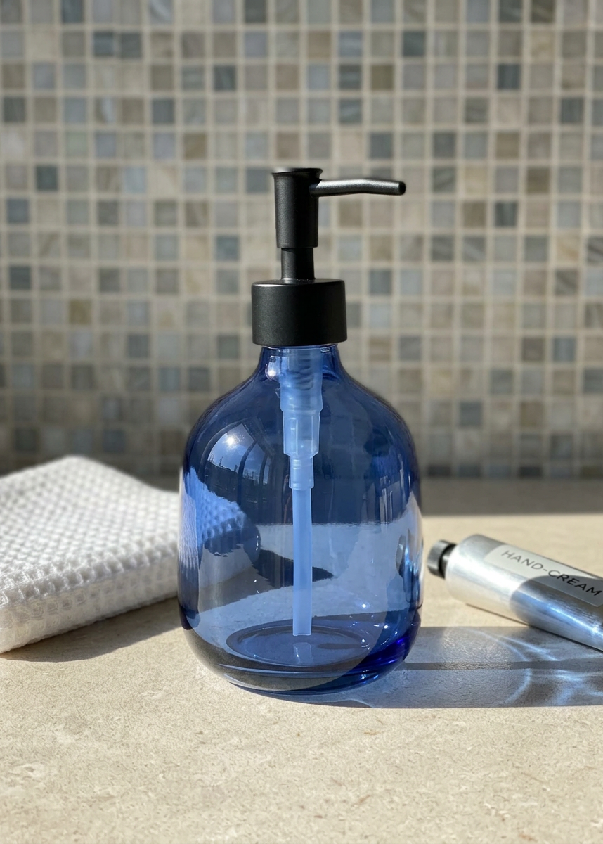 Radiant Bathroom Dispenser - Indigo Blue