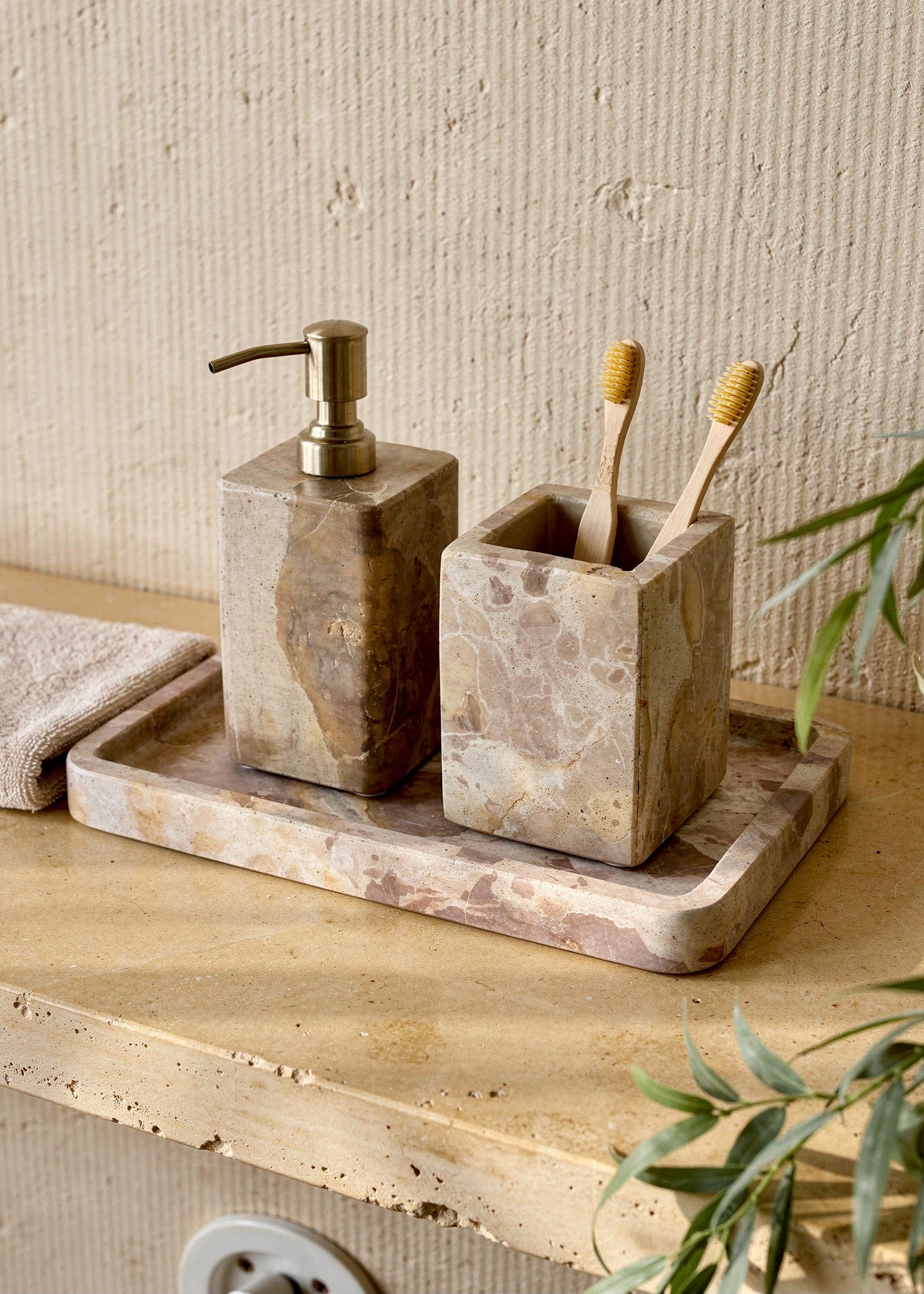 Caldera Marble Bath Set - (Set of 3)