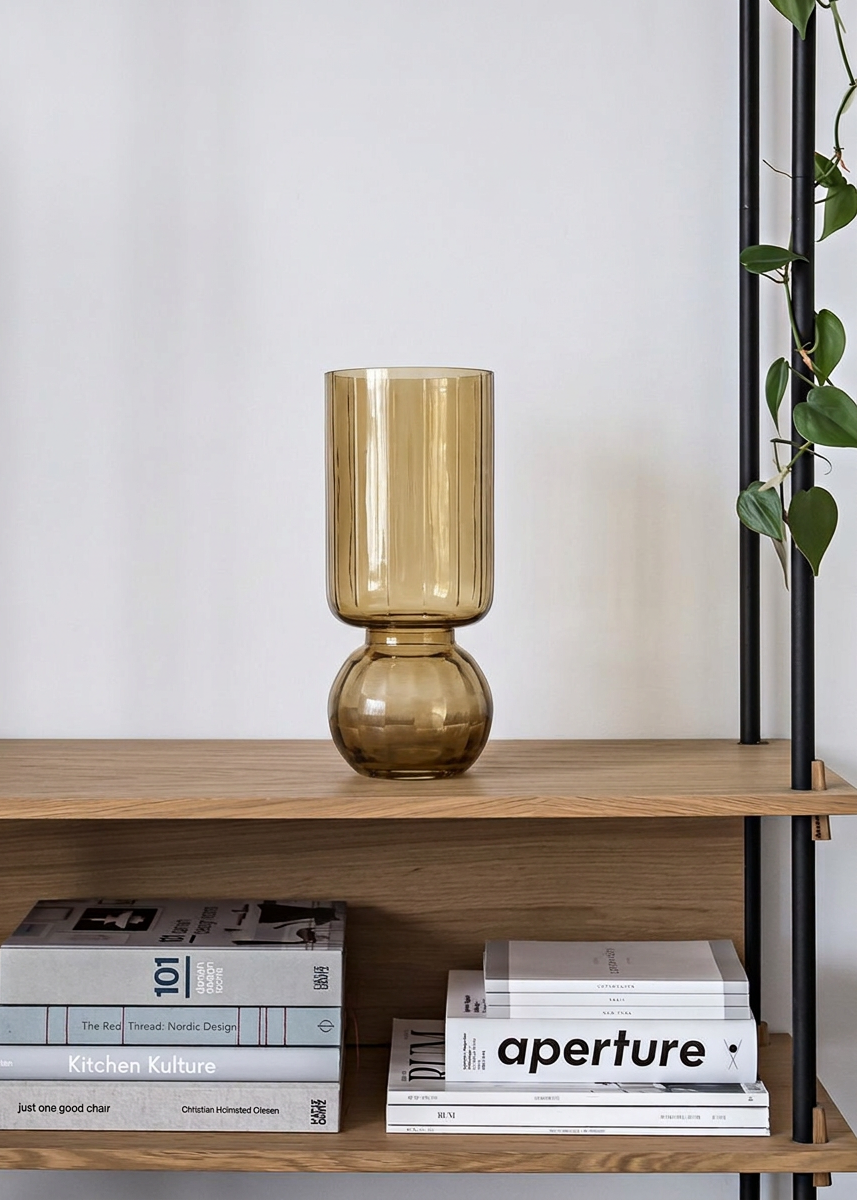 Pedestal Glass Vase – Medium