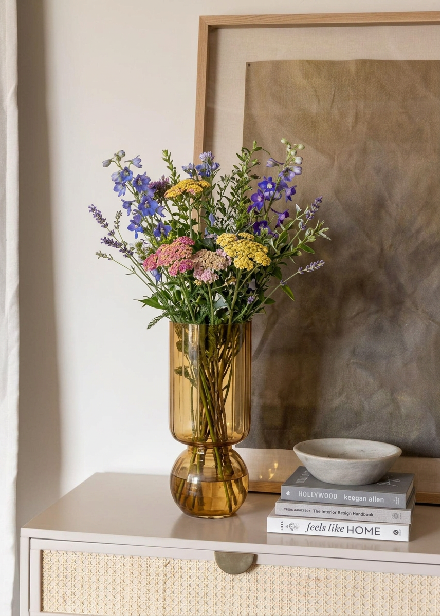 Pedestal Glass Vase – Medium