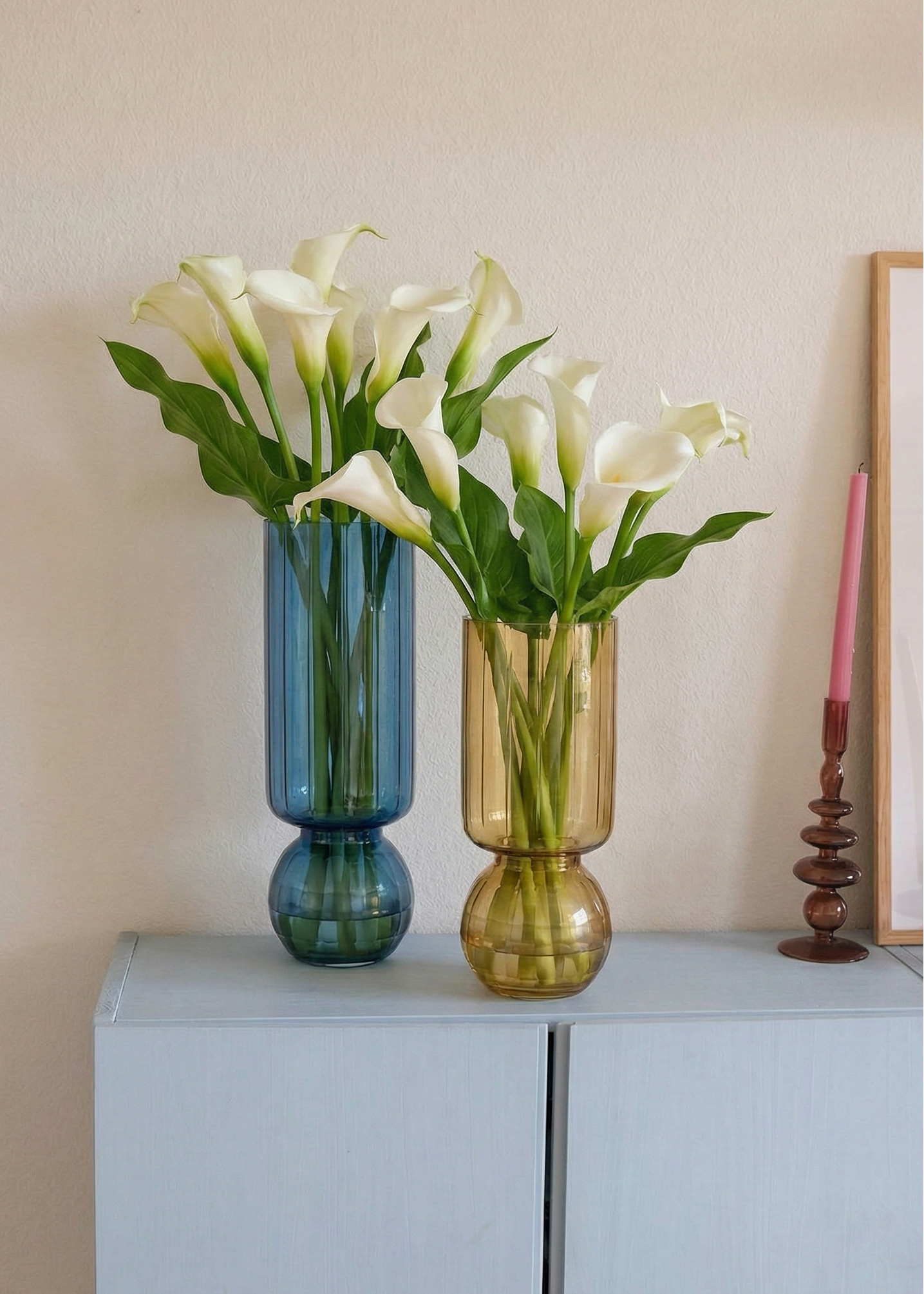 Pedestal Glass Vase – Medium