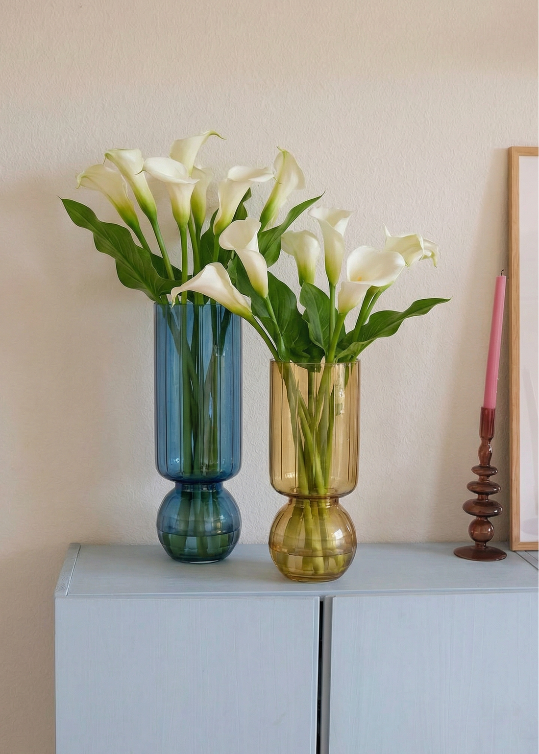Pedestal Glass Vase – Large