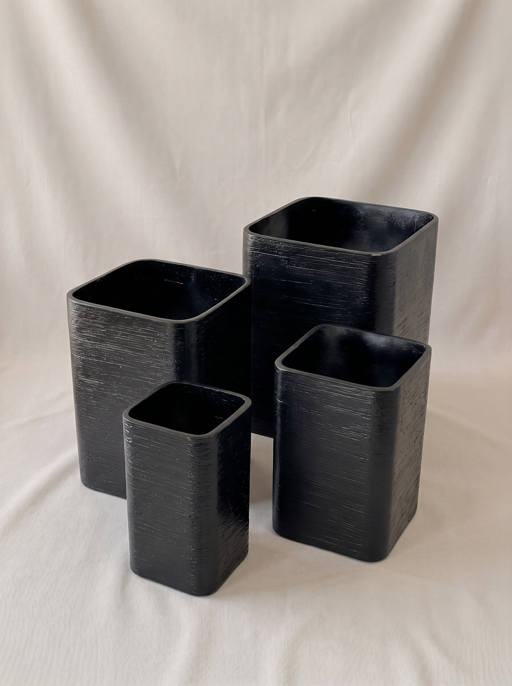 Hudson Square Planters - Black