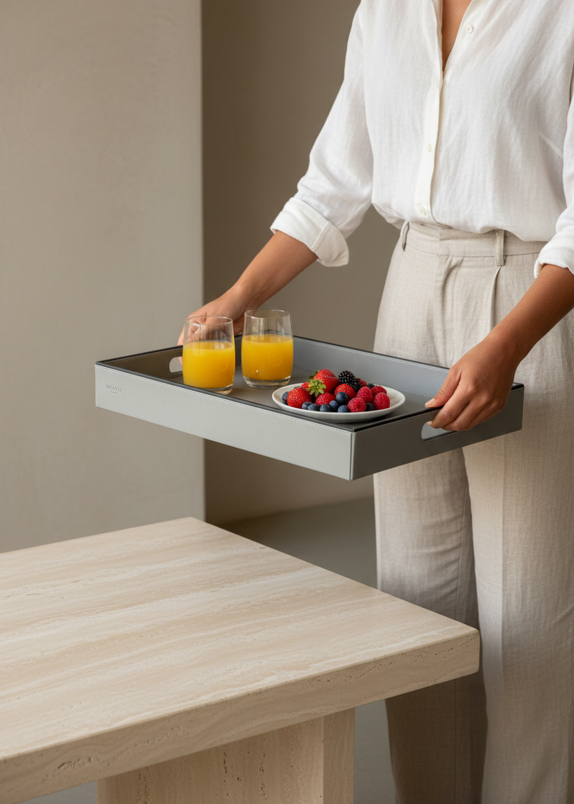 Naples Serving Tray - Grey
