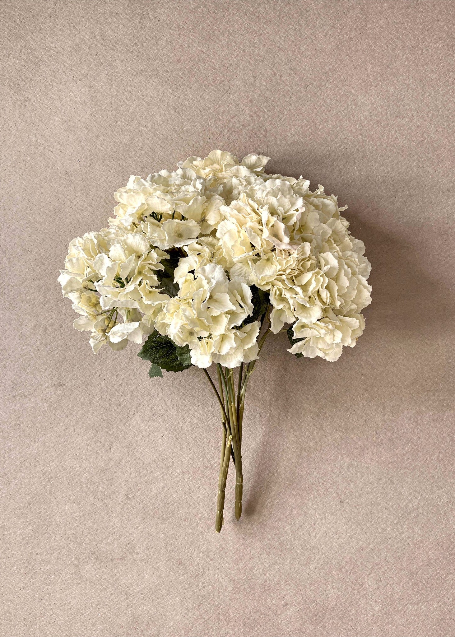 Artificial Hydrangea Flower White - Set of 2