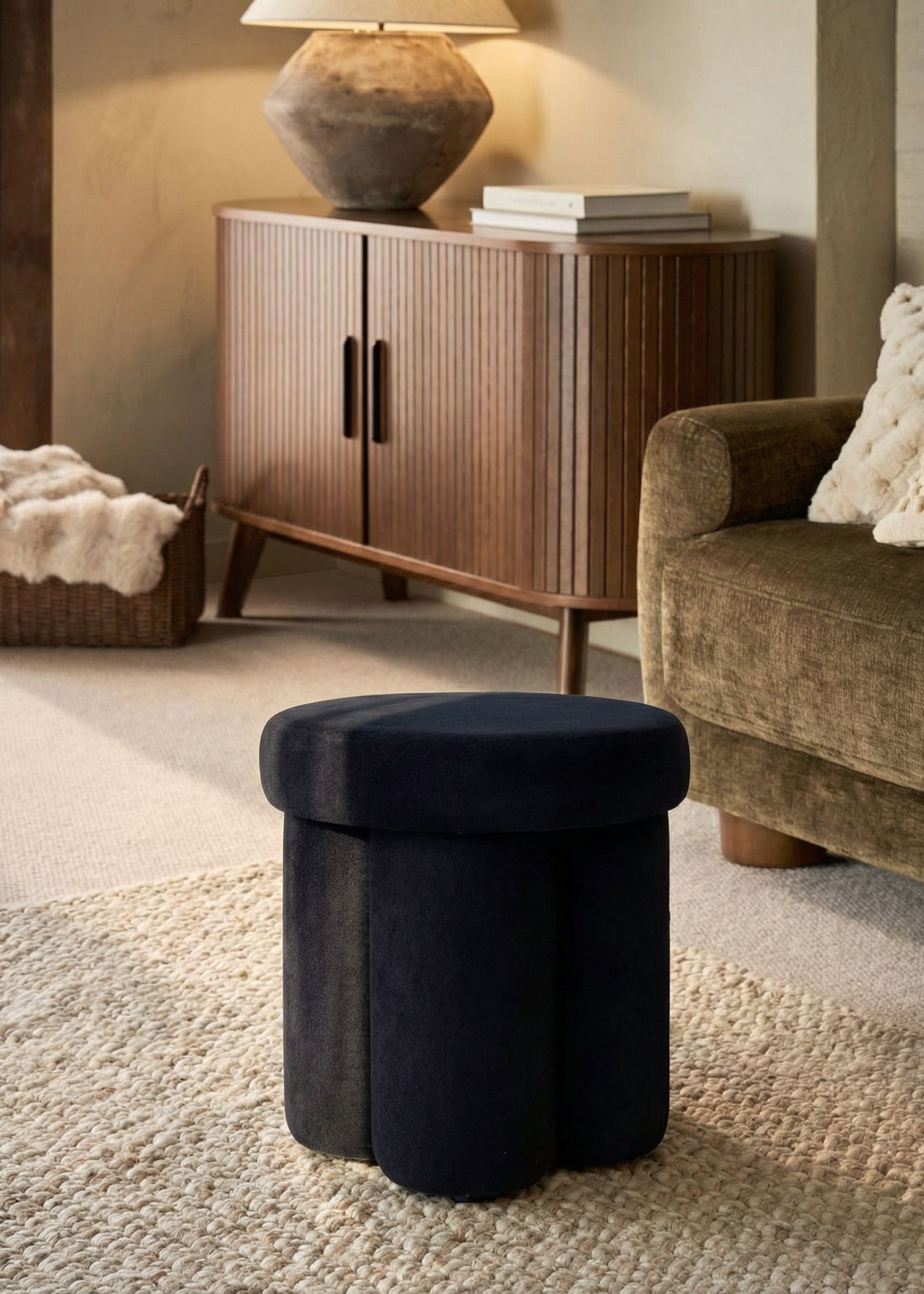 Derby Pouffe - Black