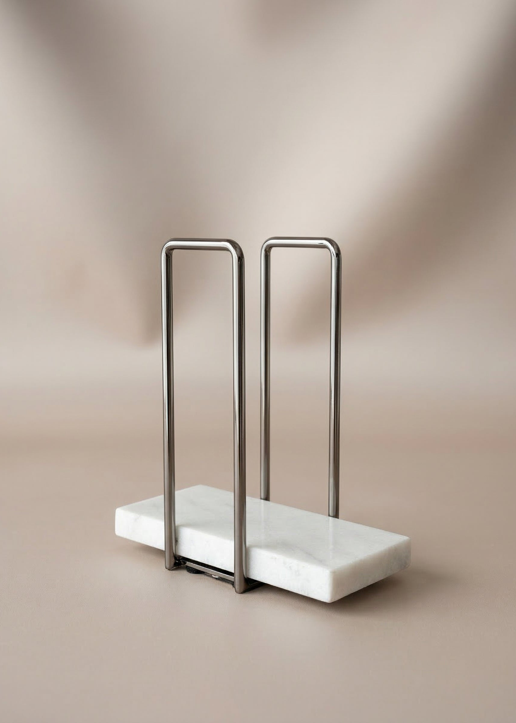 Imperial Napkin Holder - White & Silver