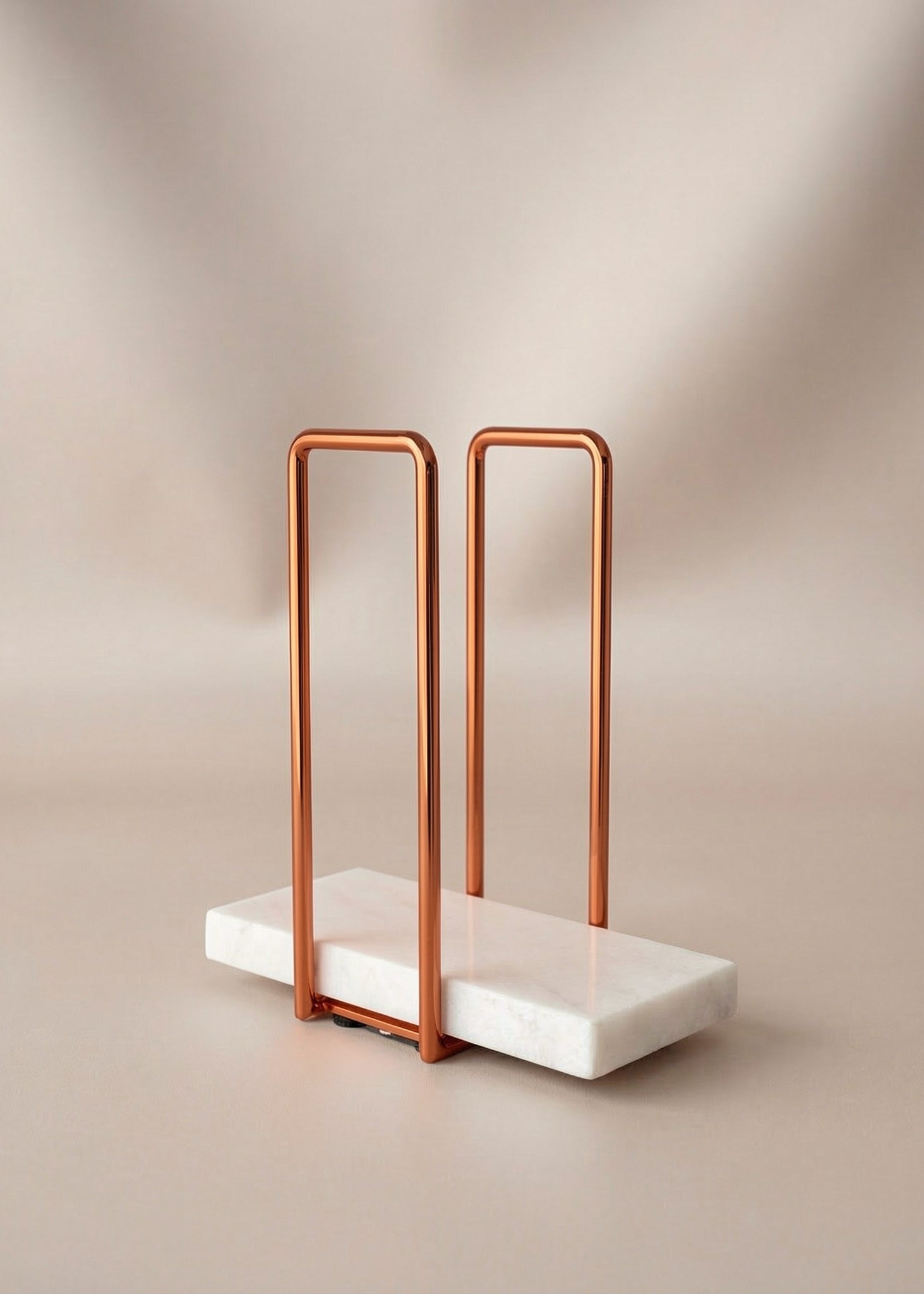 Imperial Napkin Holder - White & Rose Gold