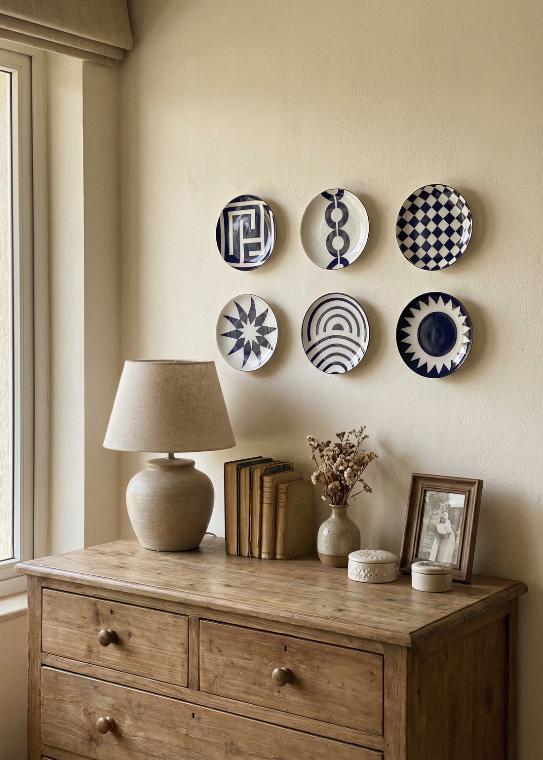 Indigo Wall Plates (Set of 6)