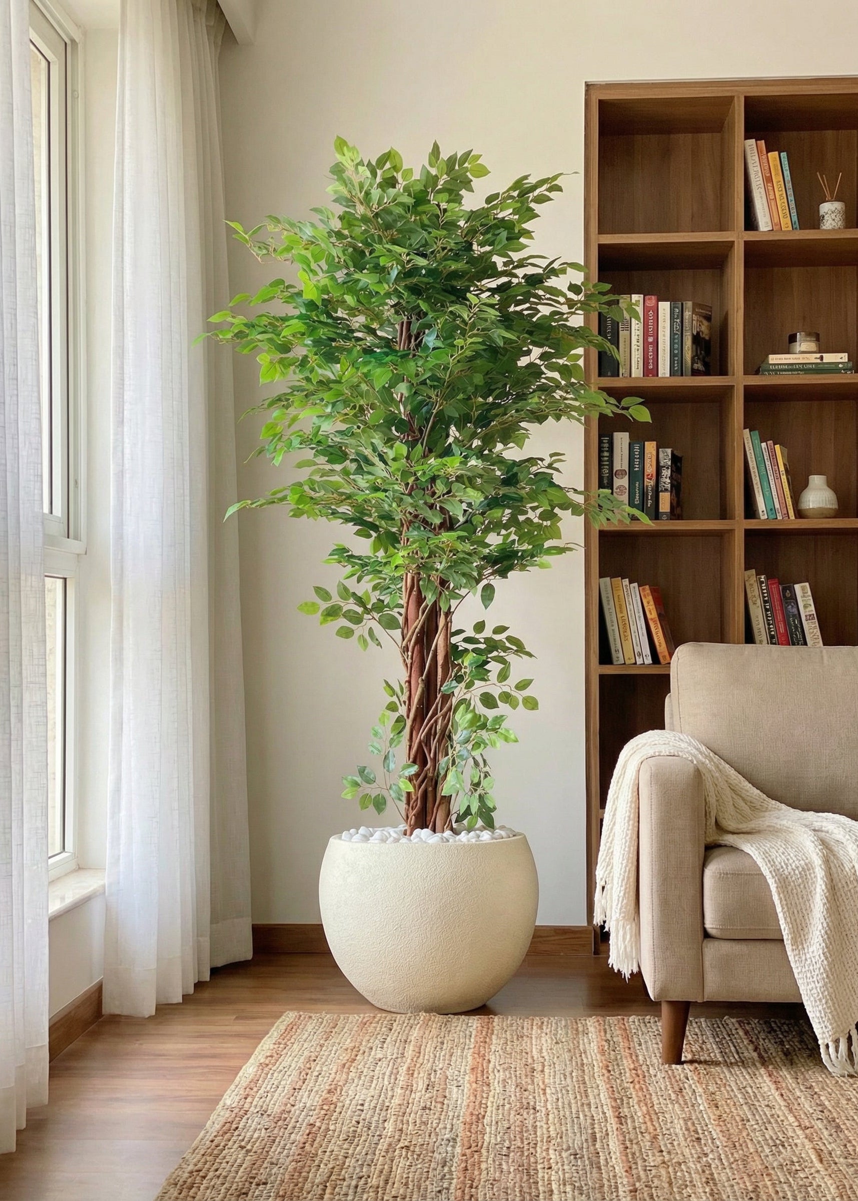 Artificial Ficus Majora Plant - 6 Feet