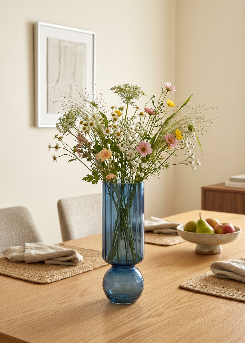 Pedestal Glass Vase – Large