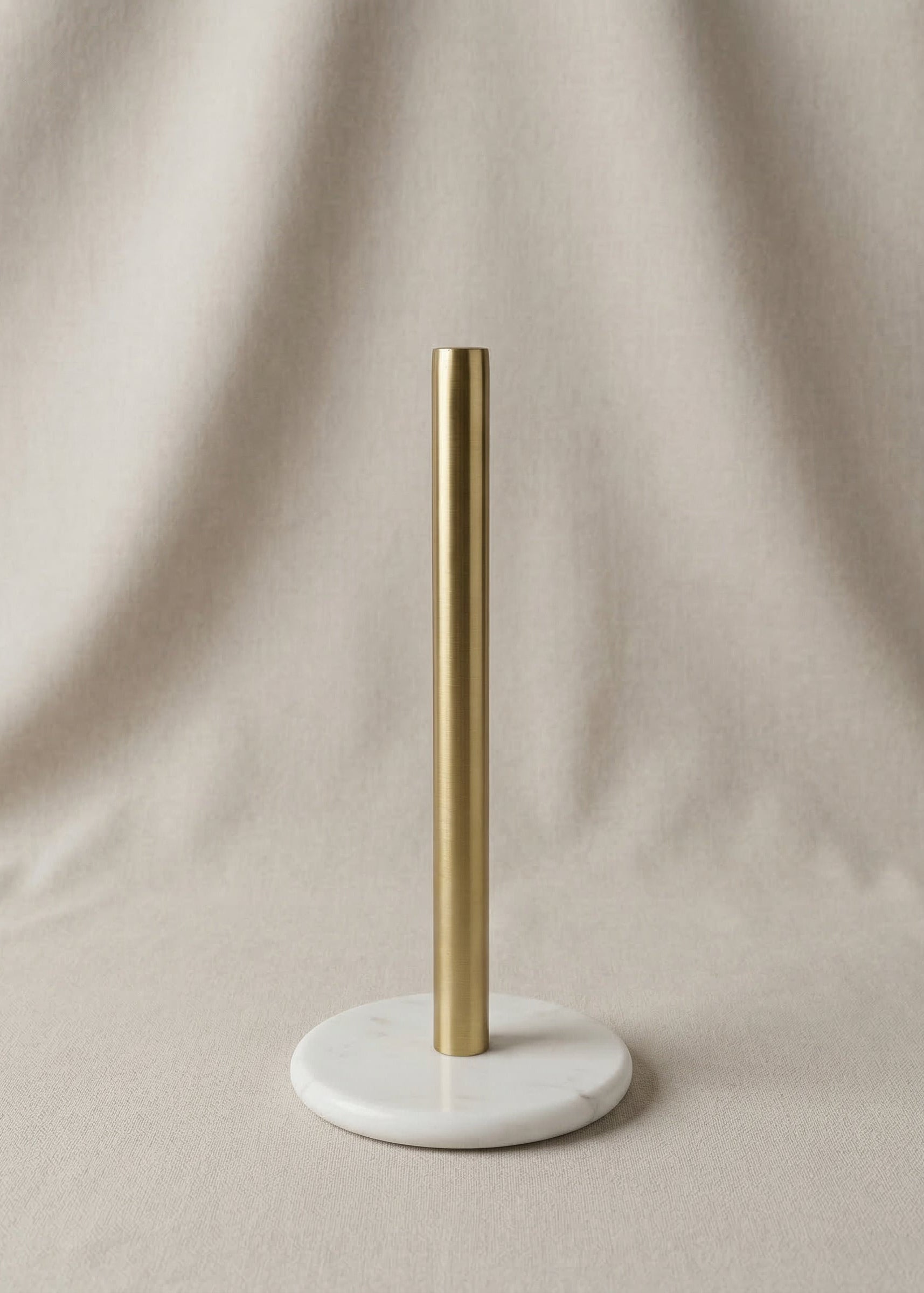 Kitchen Marble Towel Roll Holder - White & Gold