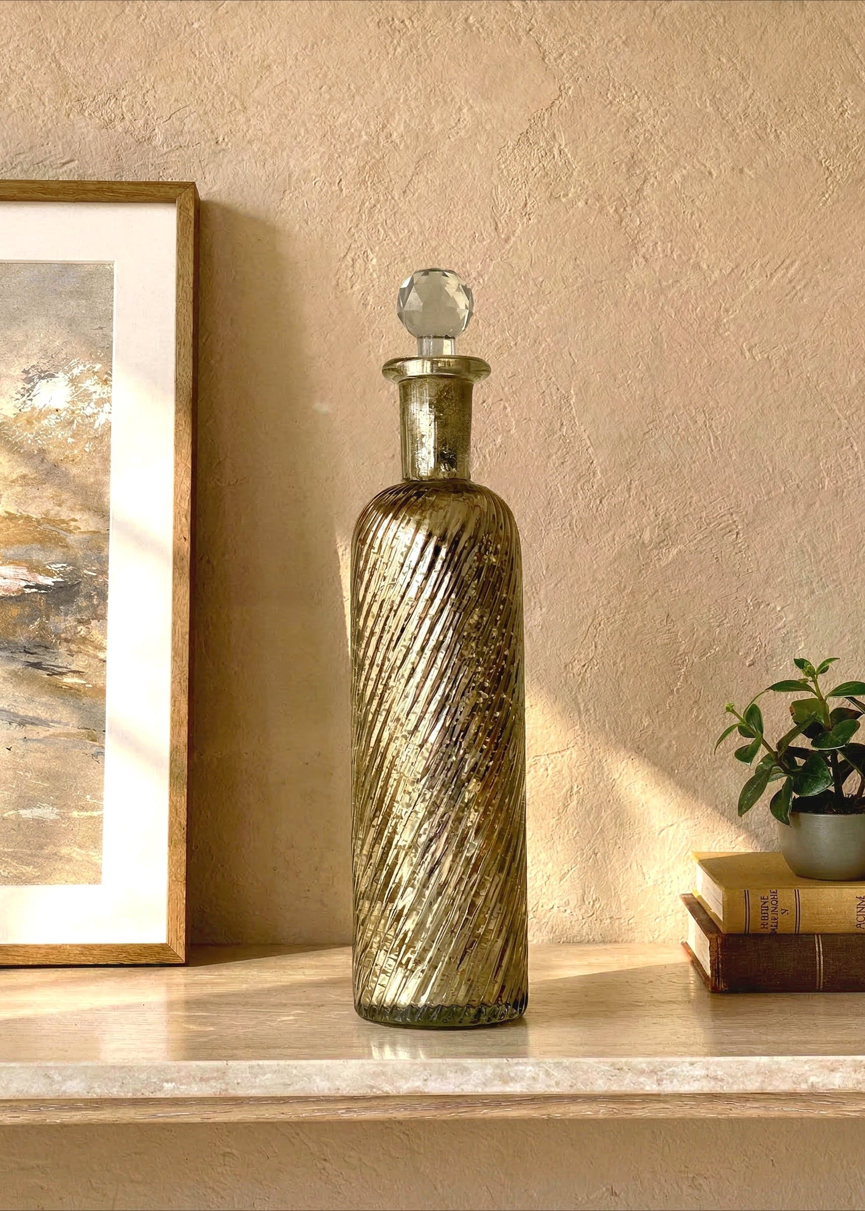 Lumiere Rustic Glass Bottle - Large