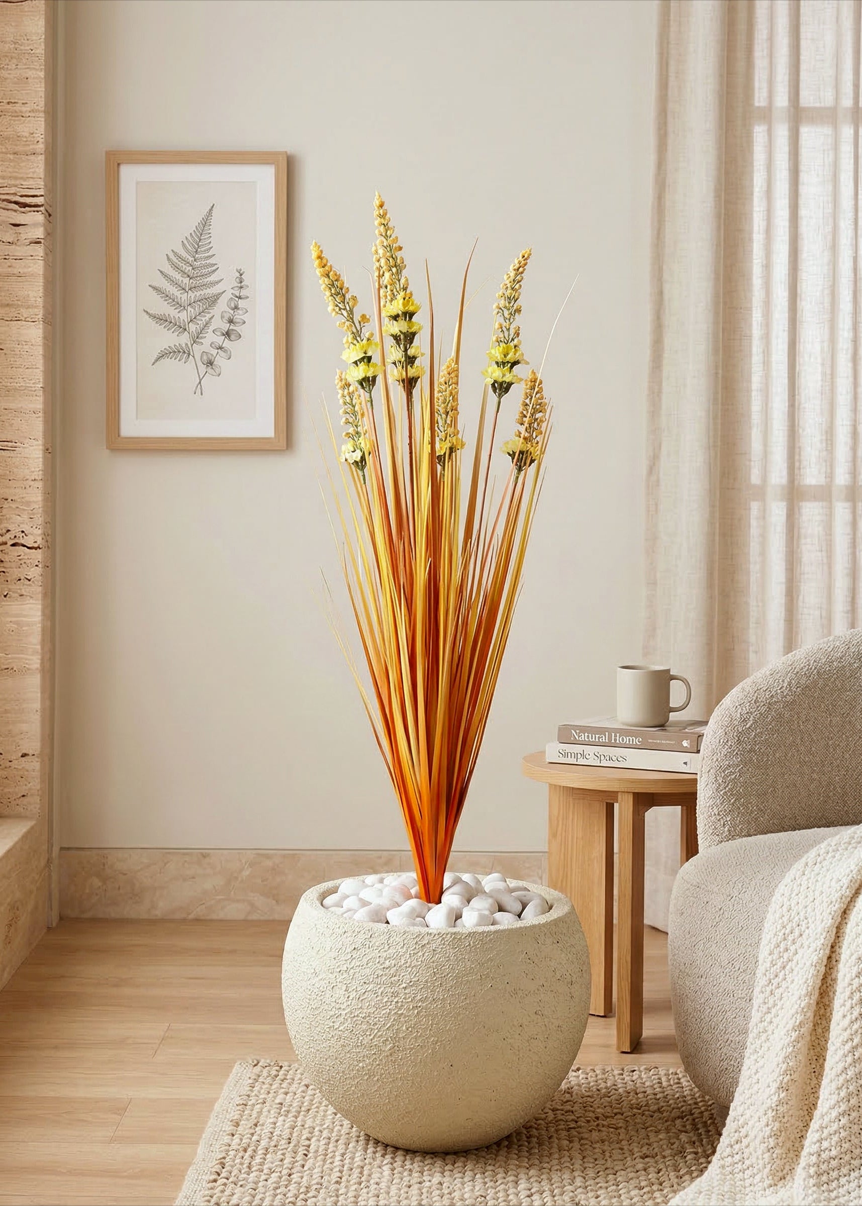 Artificial Dawn Foxtail Pampas Bunch - 3 Feet
