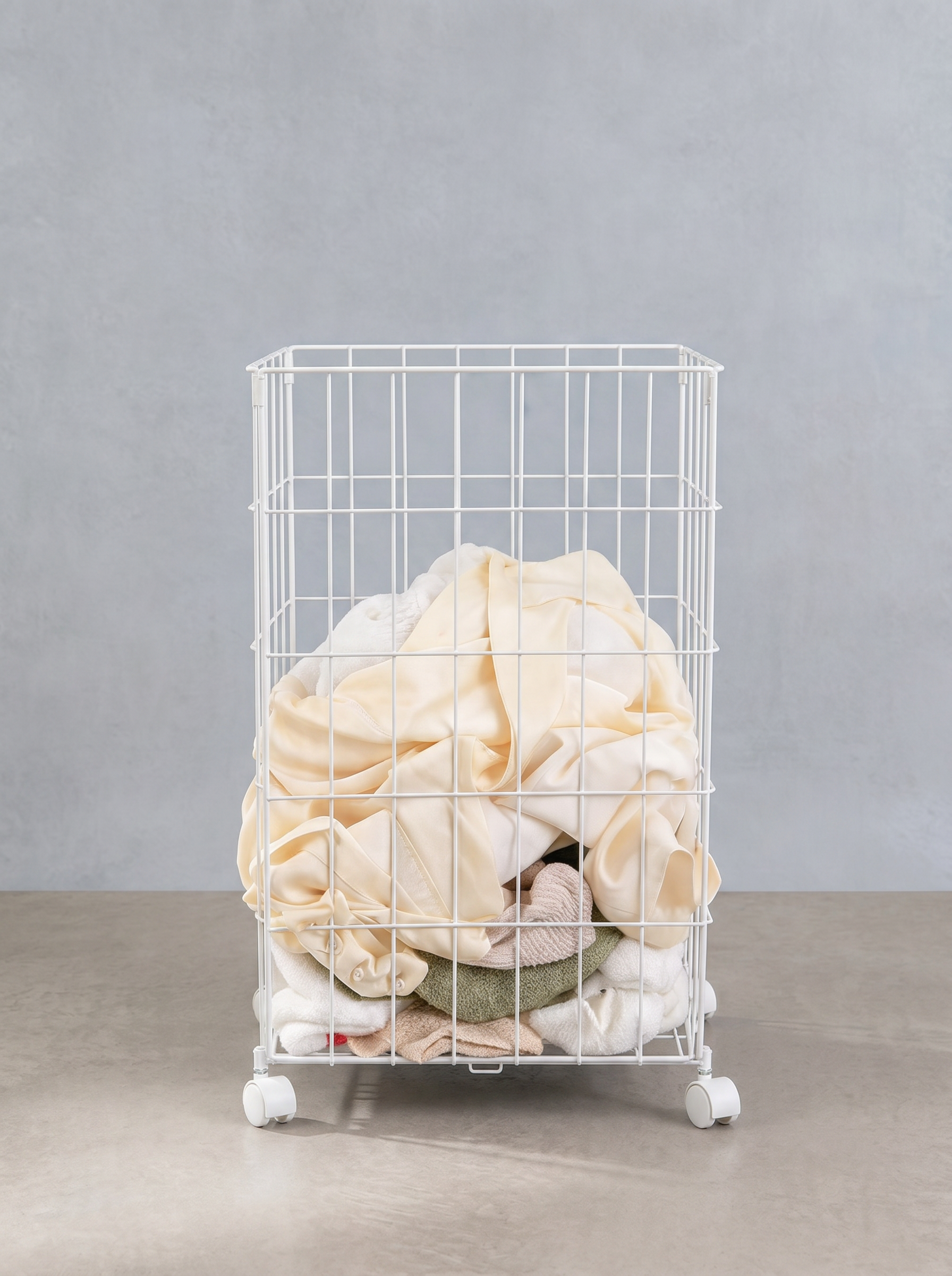 Foldable Laundry Basket - White