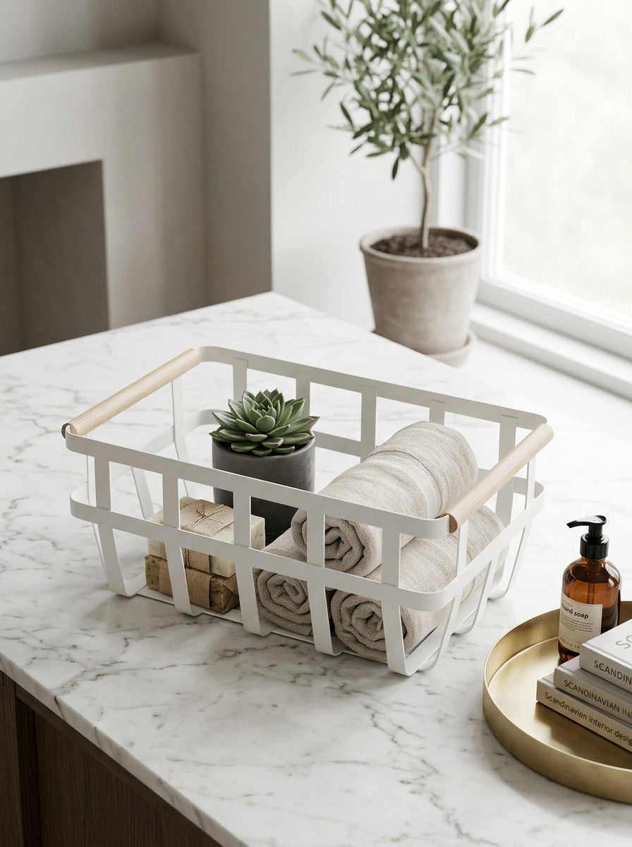 White Storage Basket
