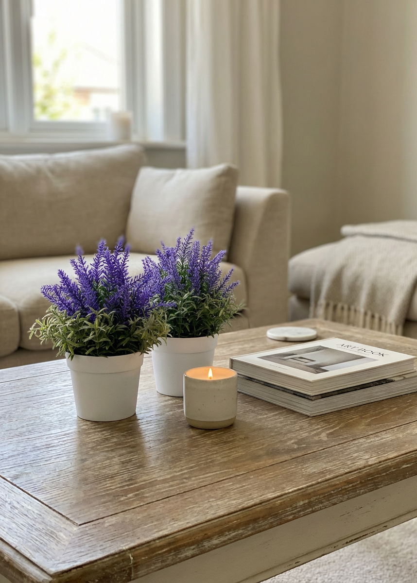 Artificial Lavender Plant - Small (Set of 2)