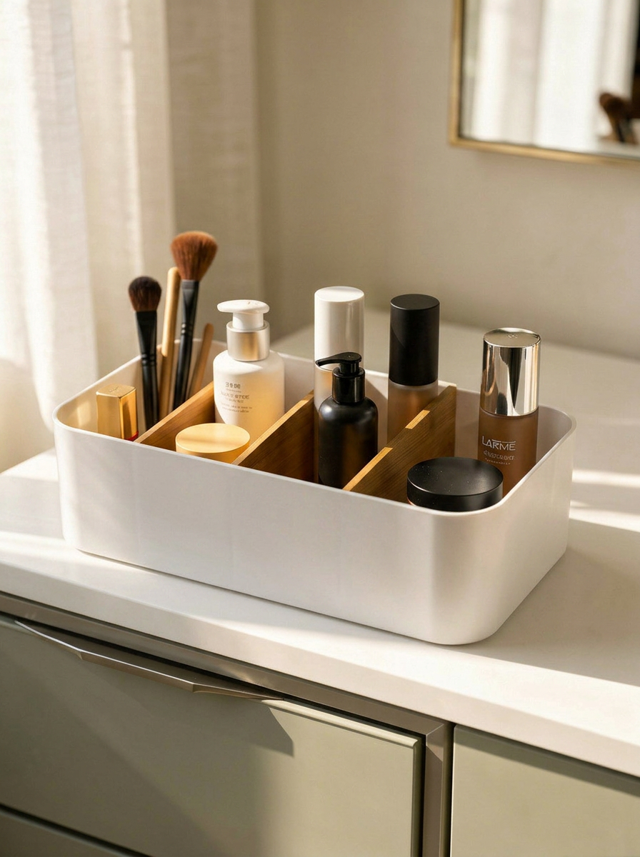 Multipurpose Drawer Organizer for Makeup & Socks - White