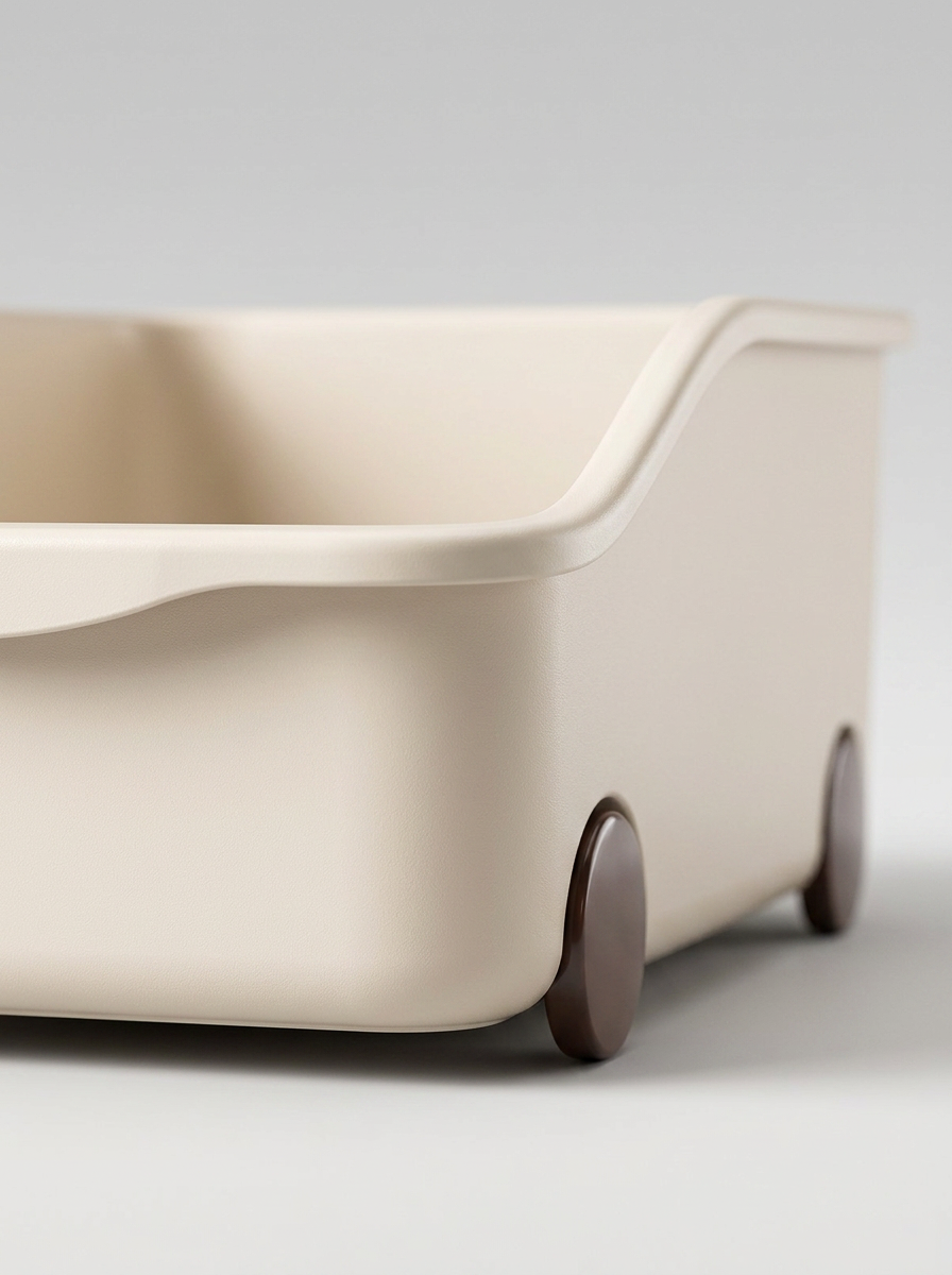 Multi-purpose basket with wheels short type (Set of 2)
