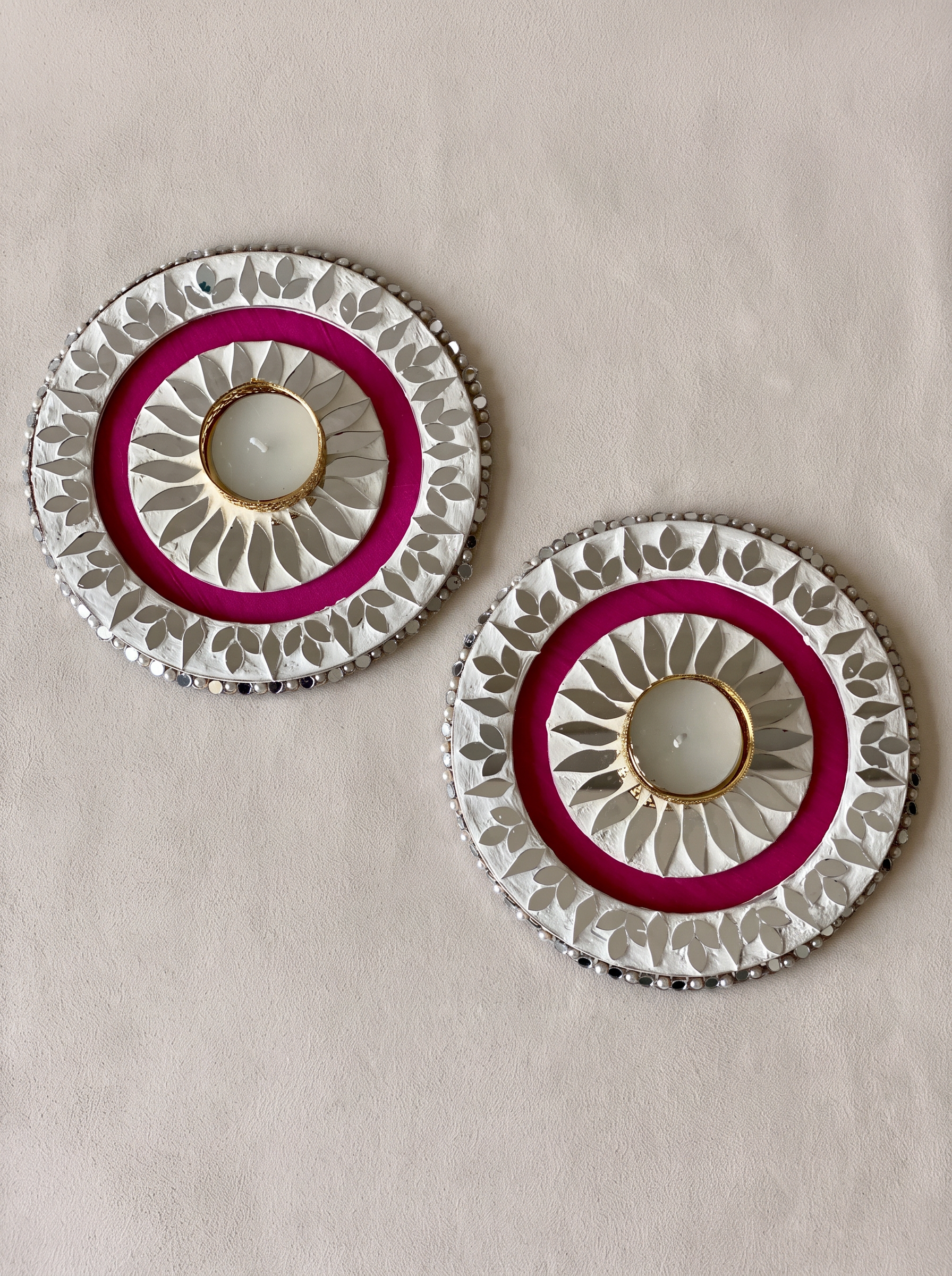 Festive Noor Rangoli Diya - Set of 2