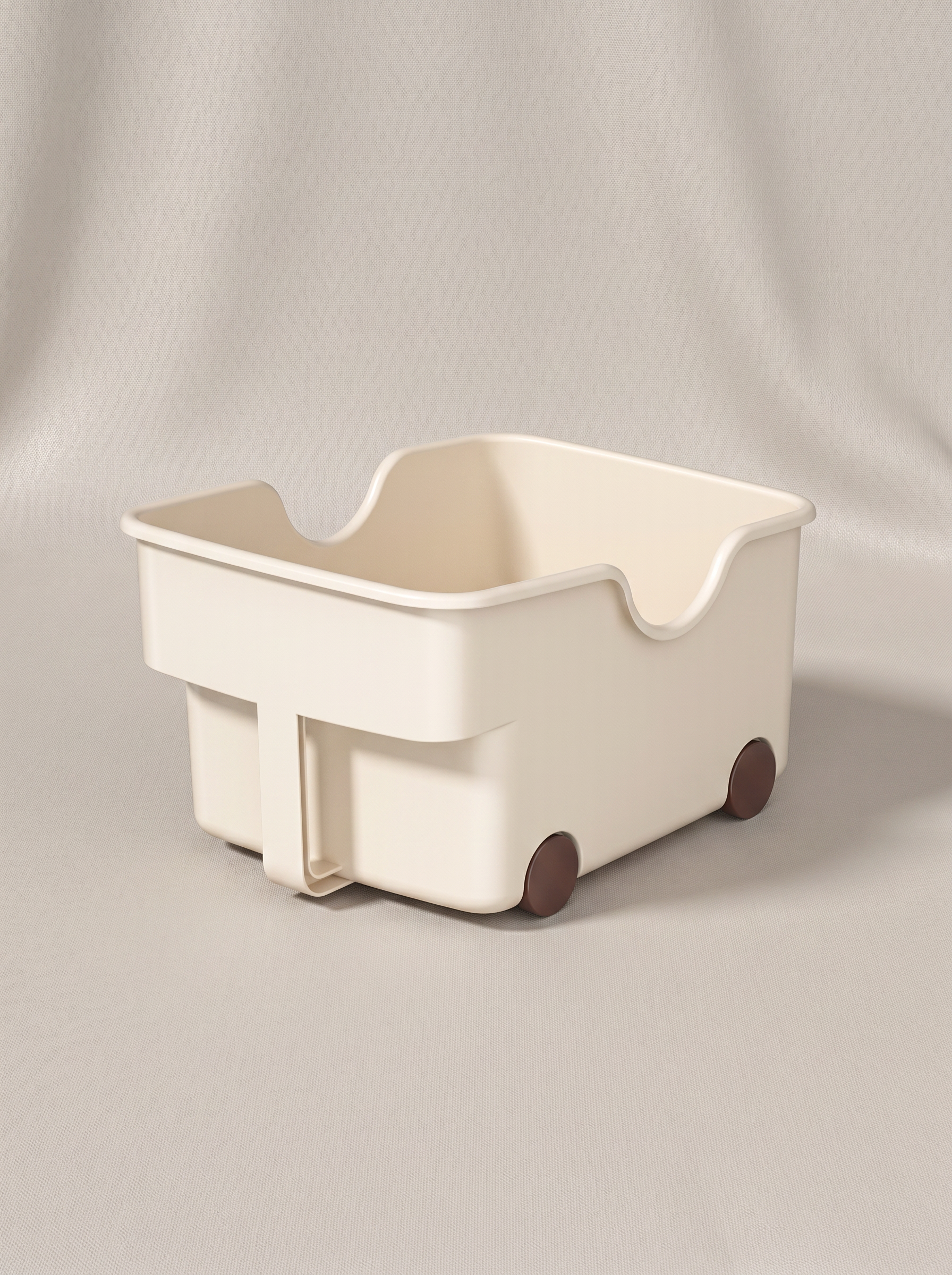 Multi-purpose basket with wheels long type (Set of 2)