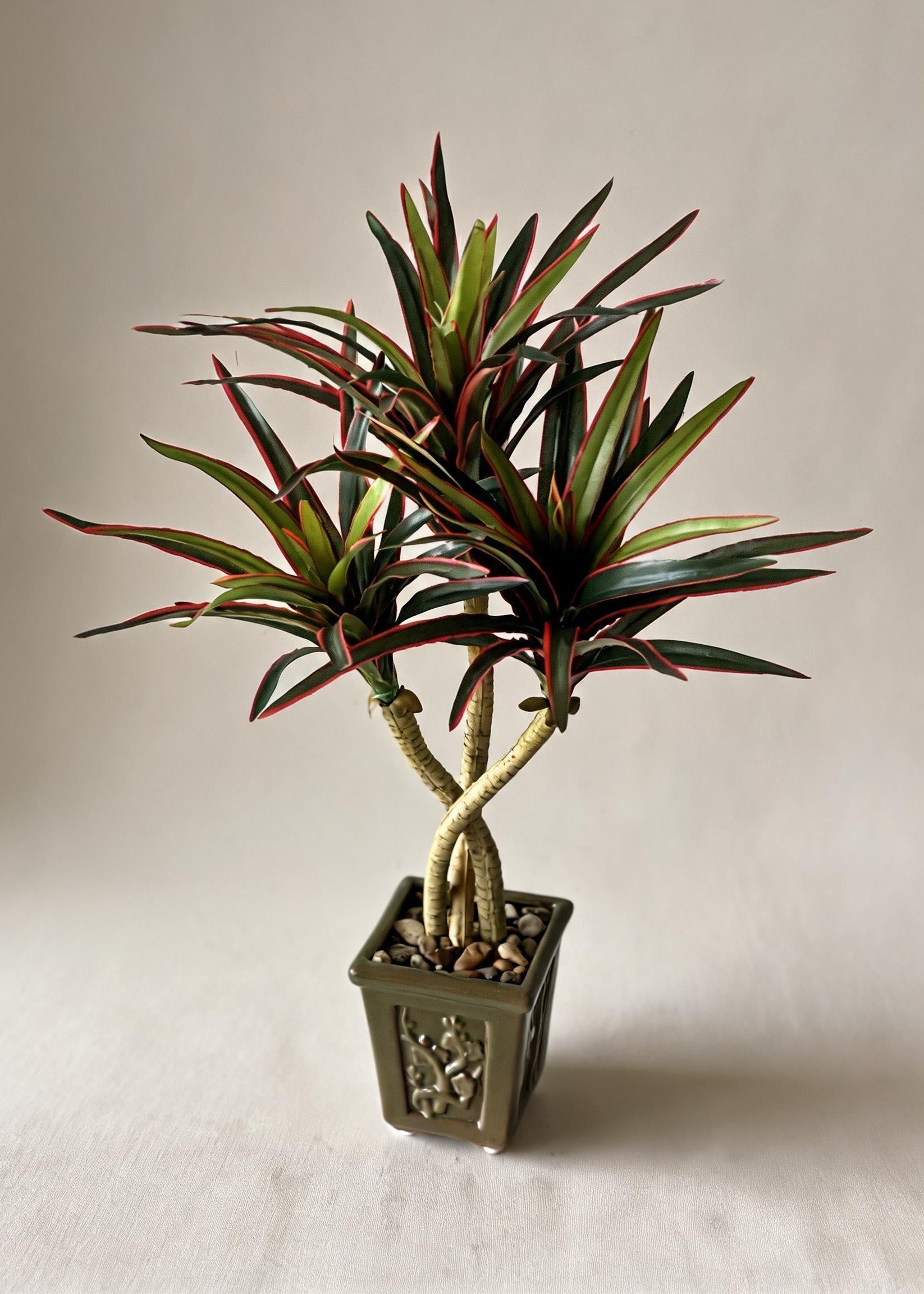 Artificial Red Yucca Plant - 1.4 Feet