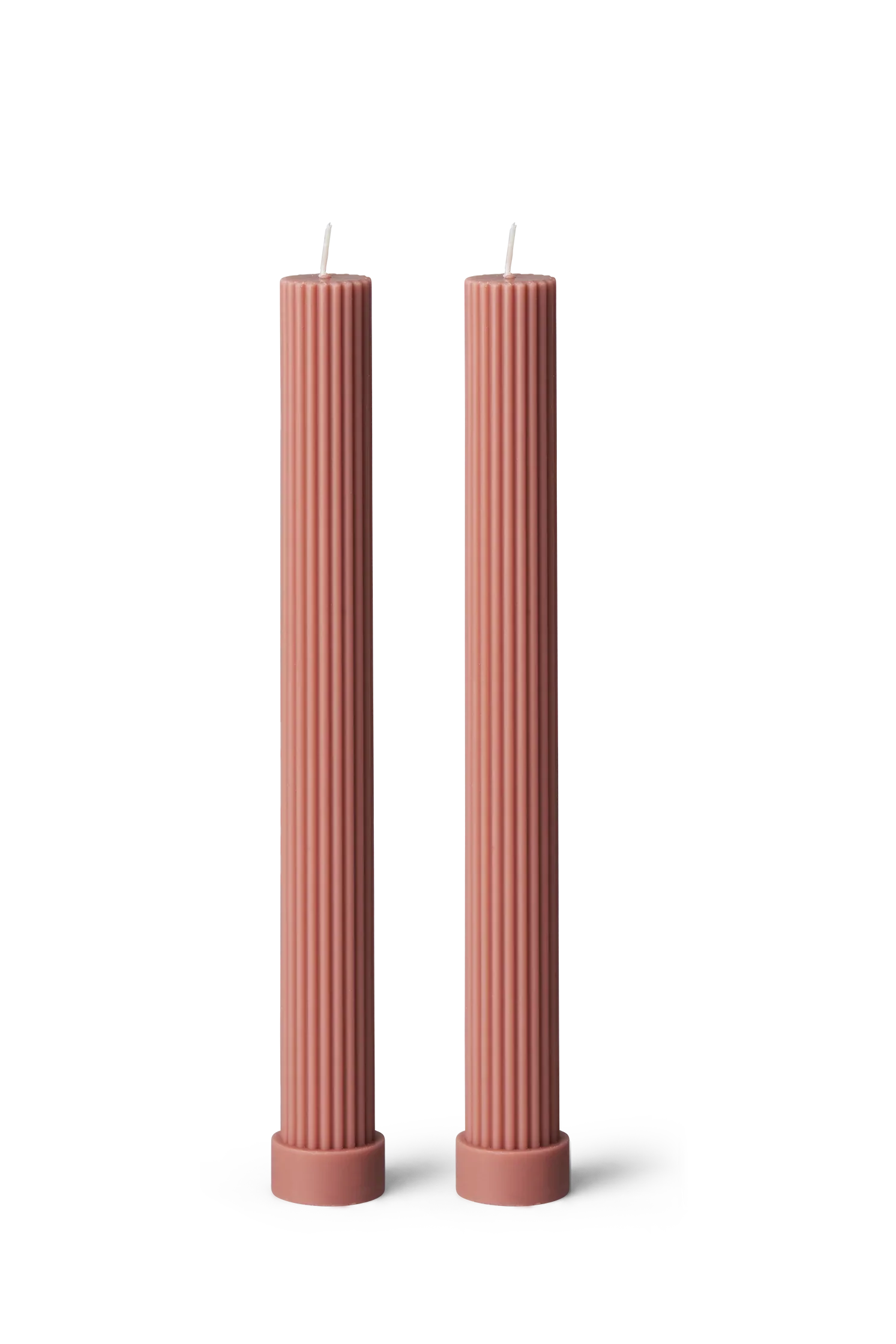 Greek Pink Pillar Candle - Set Of 2