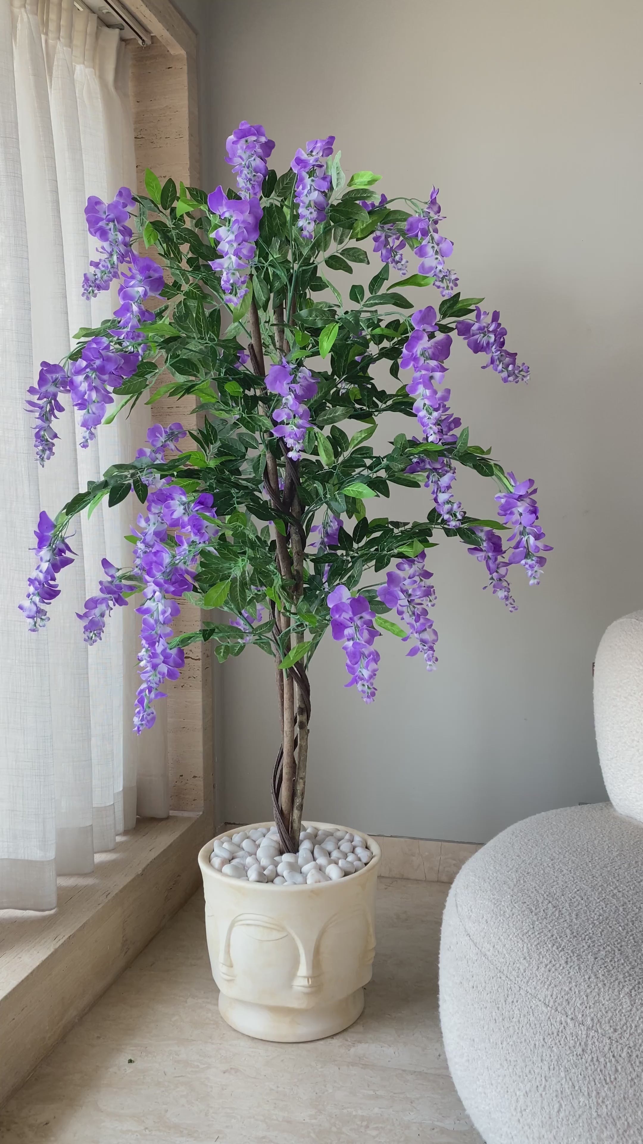 Artificial Sweet Pea Lavender Plant - 5 Feet