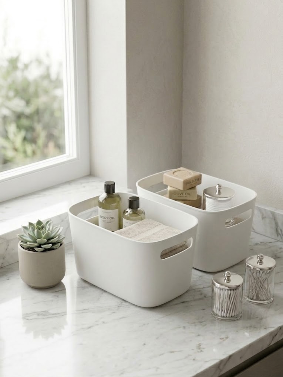 Narrow Storage Basket (Set Of 2)