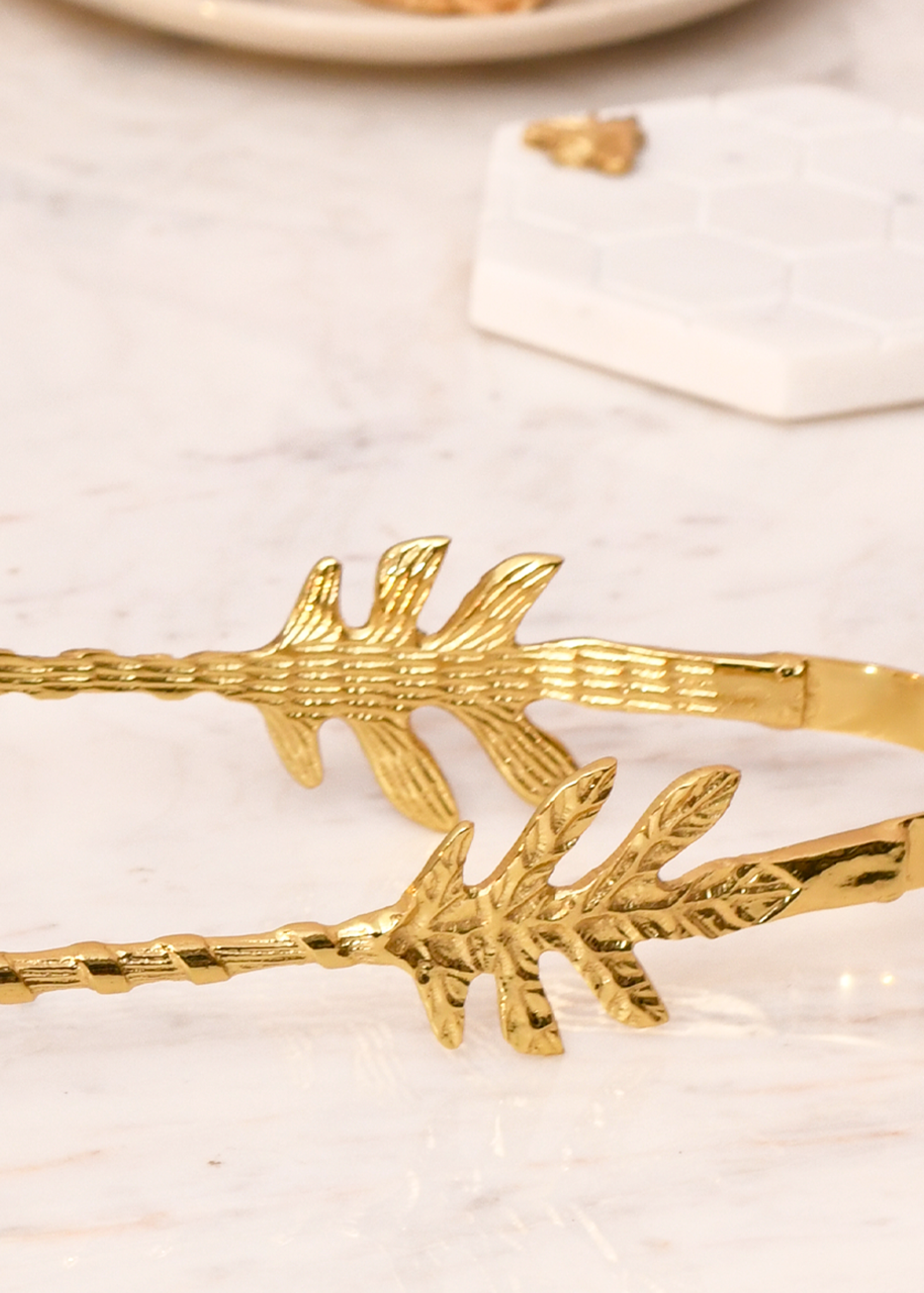 Royal Floral Bloom Tongs - Gold