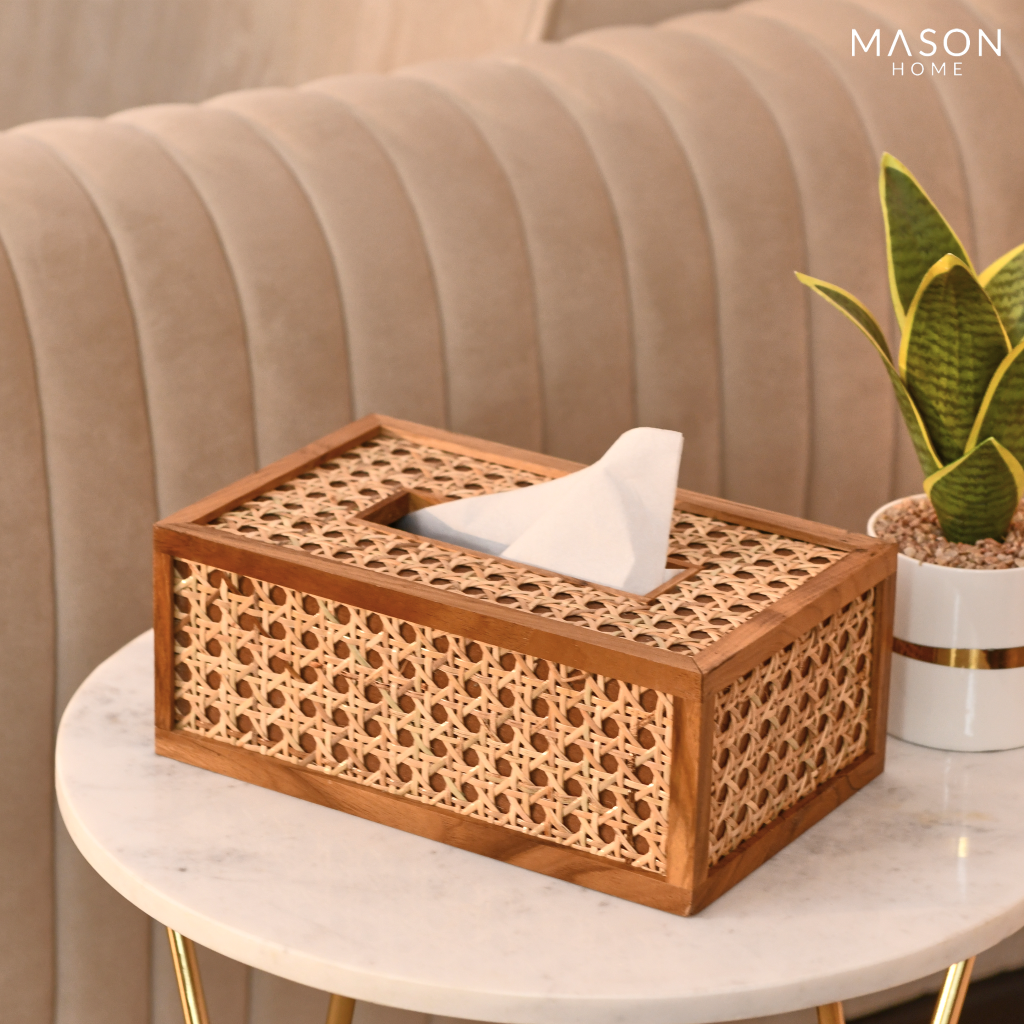 Buy wood tissue box tissue box holder Mason Home by Amarsons