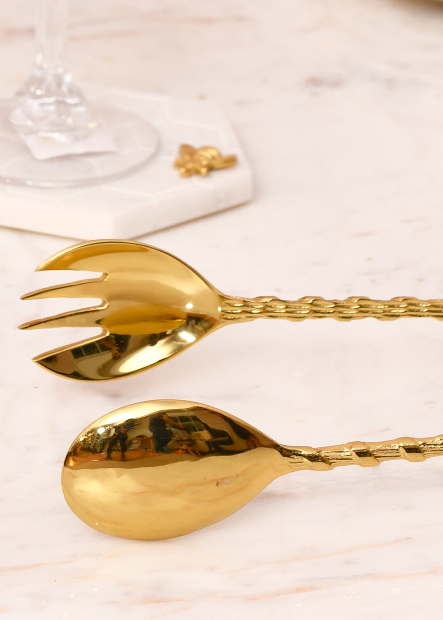 Royal Floral Bloom Tongs - Gold