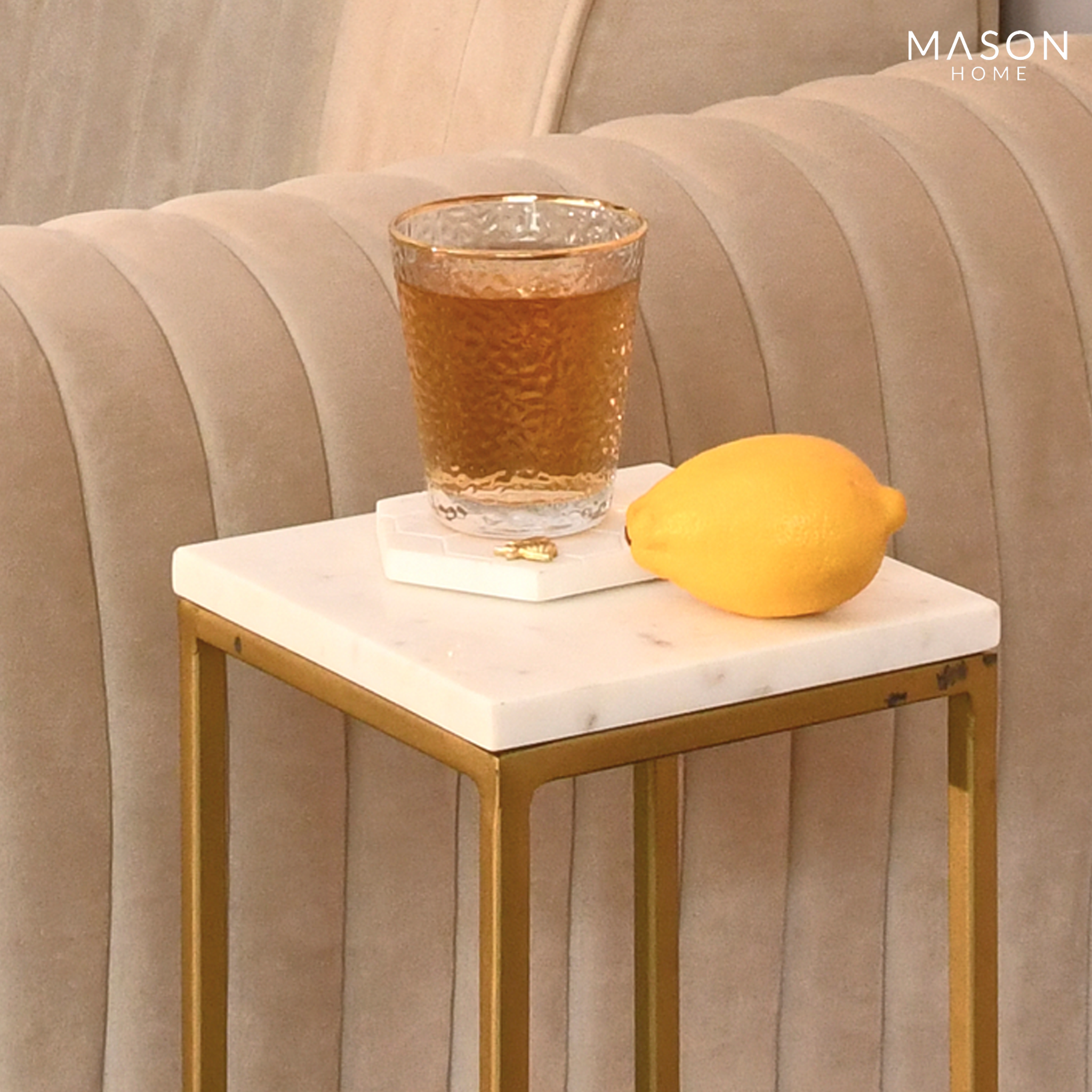 Rhodes Marble Drink Table
