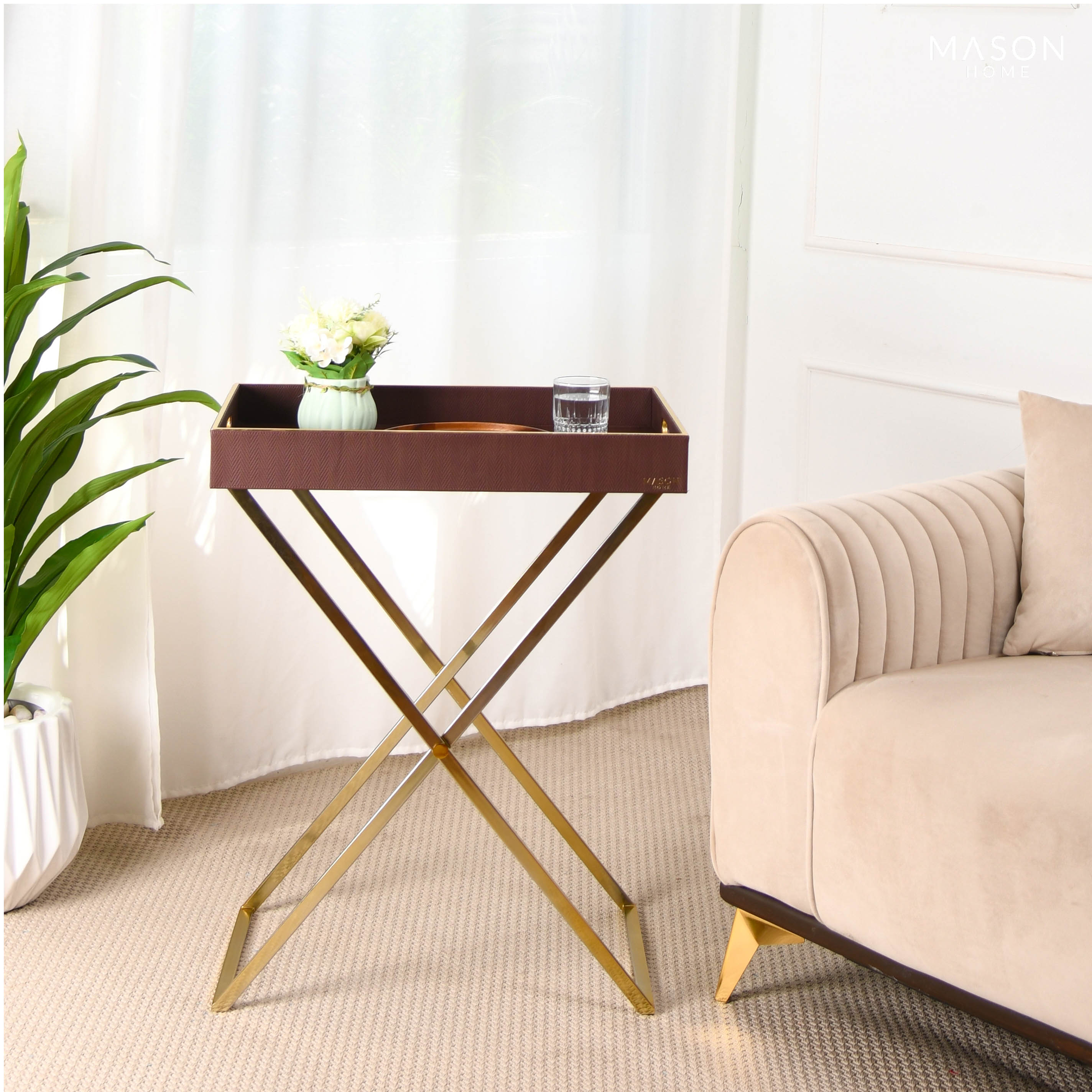 Hamilton Butler Tray - Walnut Brown