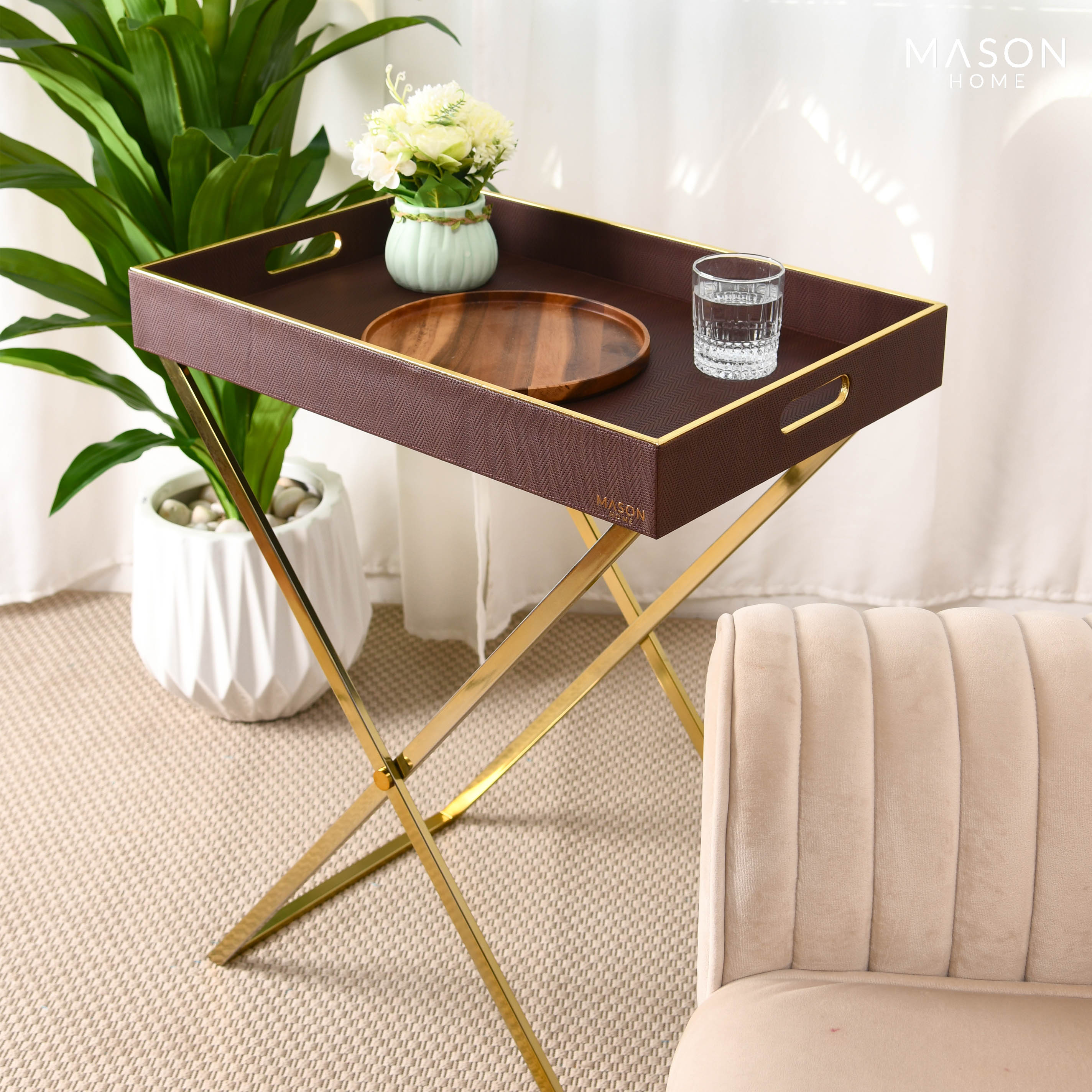 Hamilton Butler Tray - Walnut Brown