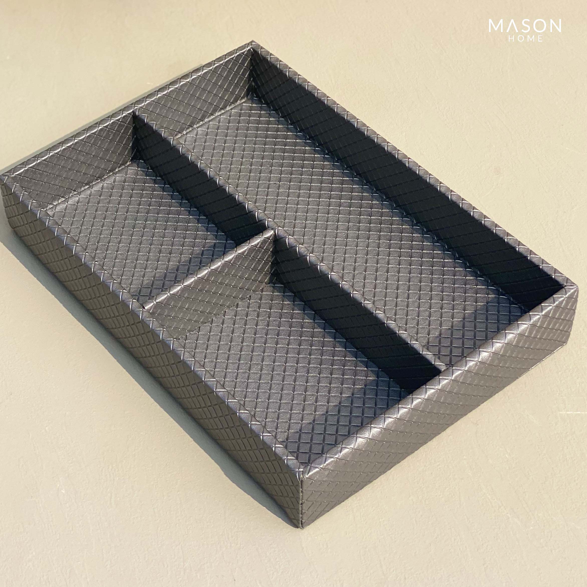 Braided 3 Slot Grey Organiser