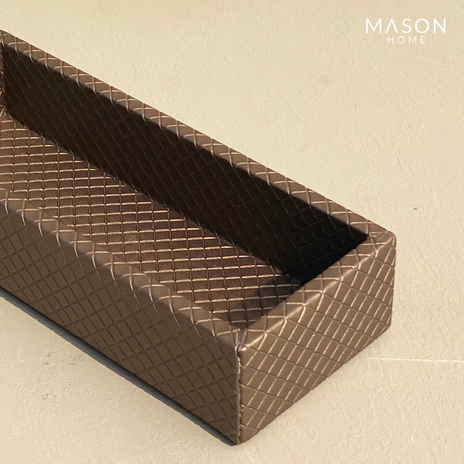 Braided Brown Rectangle Remote Holder