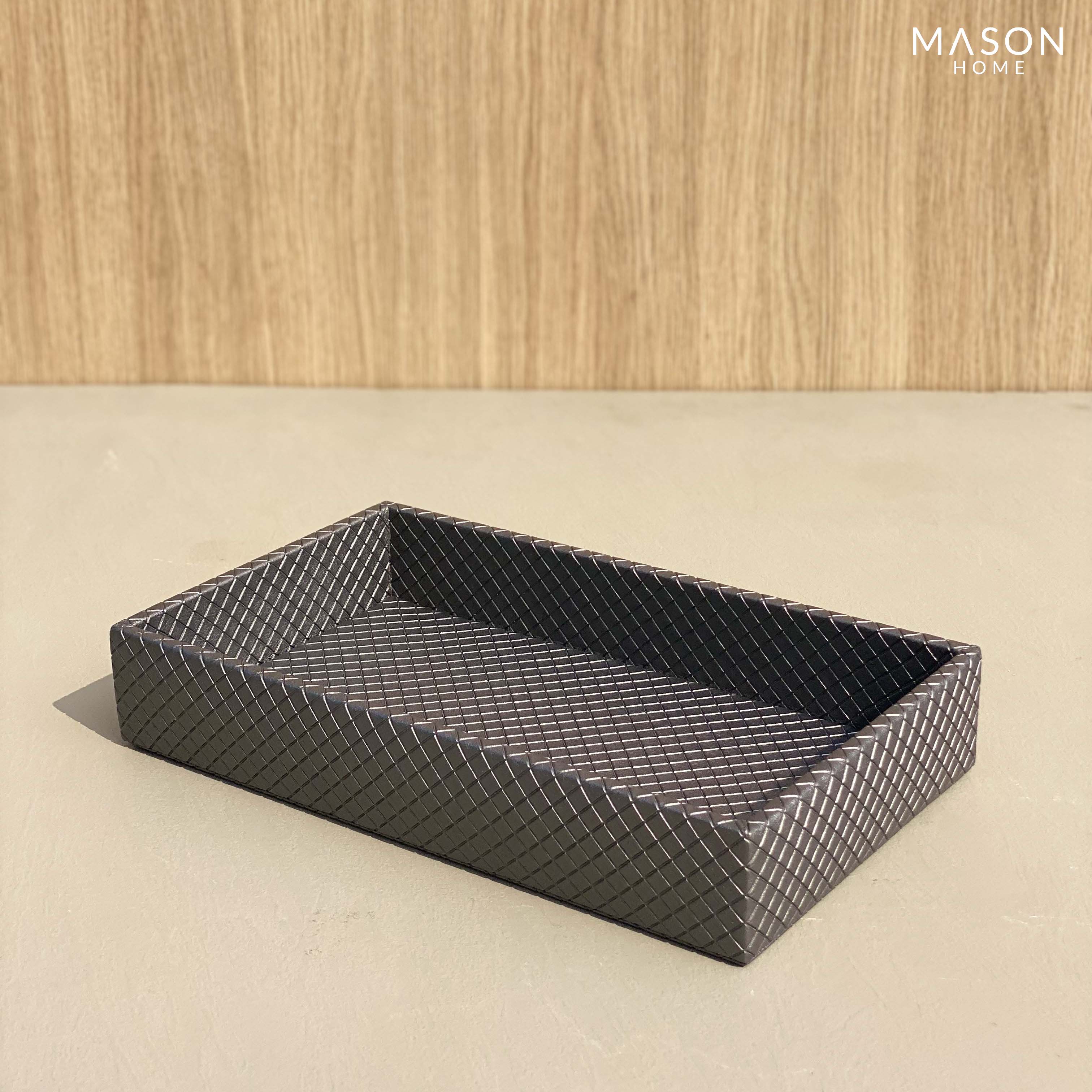 Braided Grey Napkin Holder