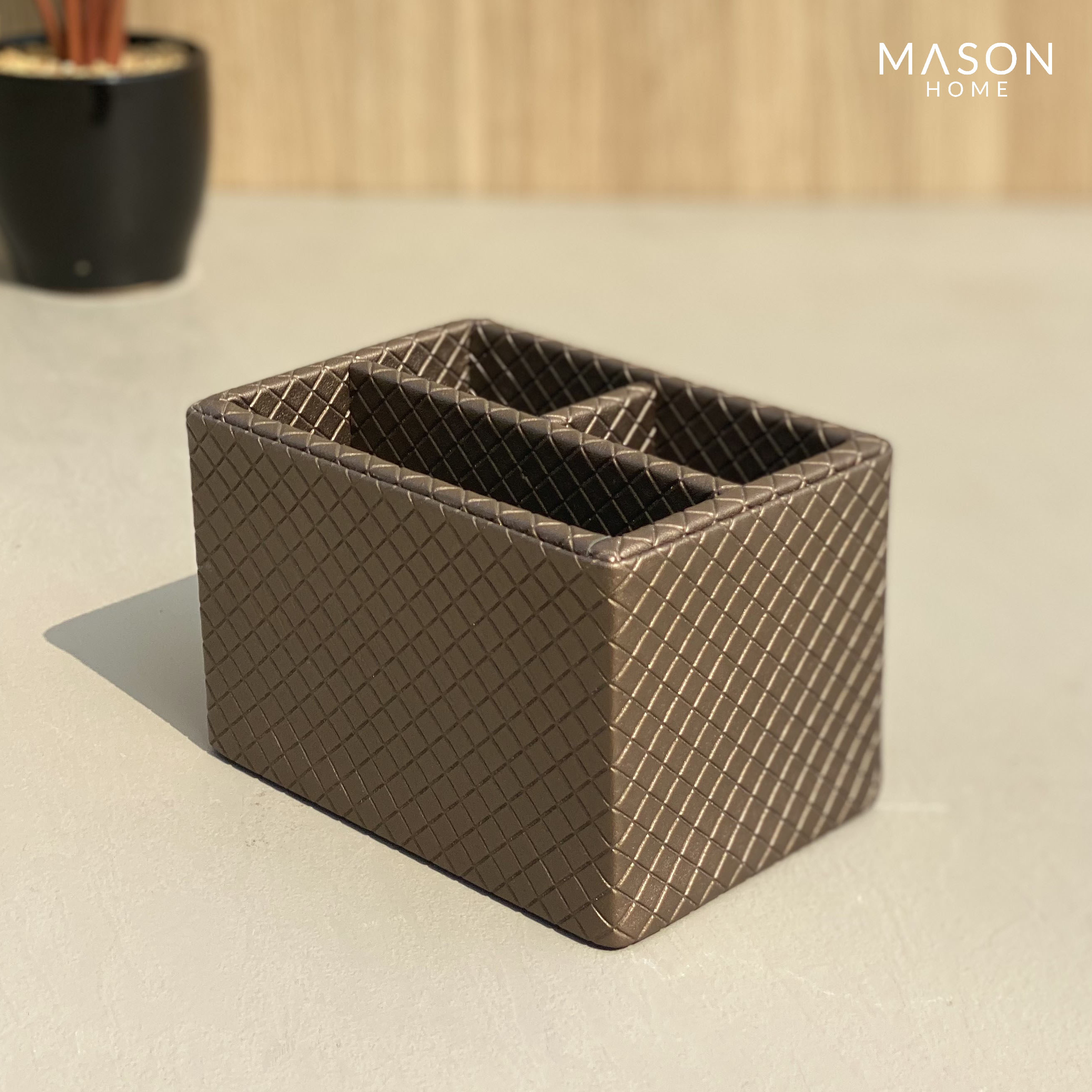 Braided Brown Cutlery Holder