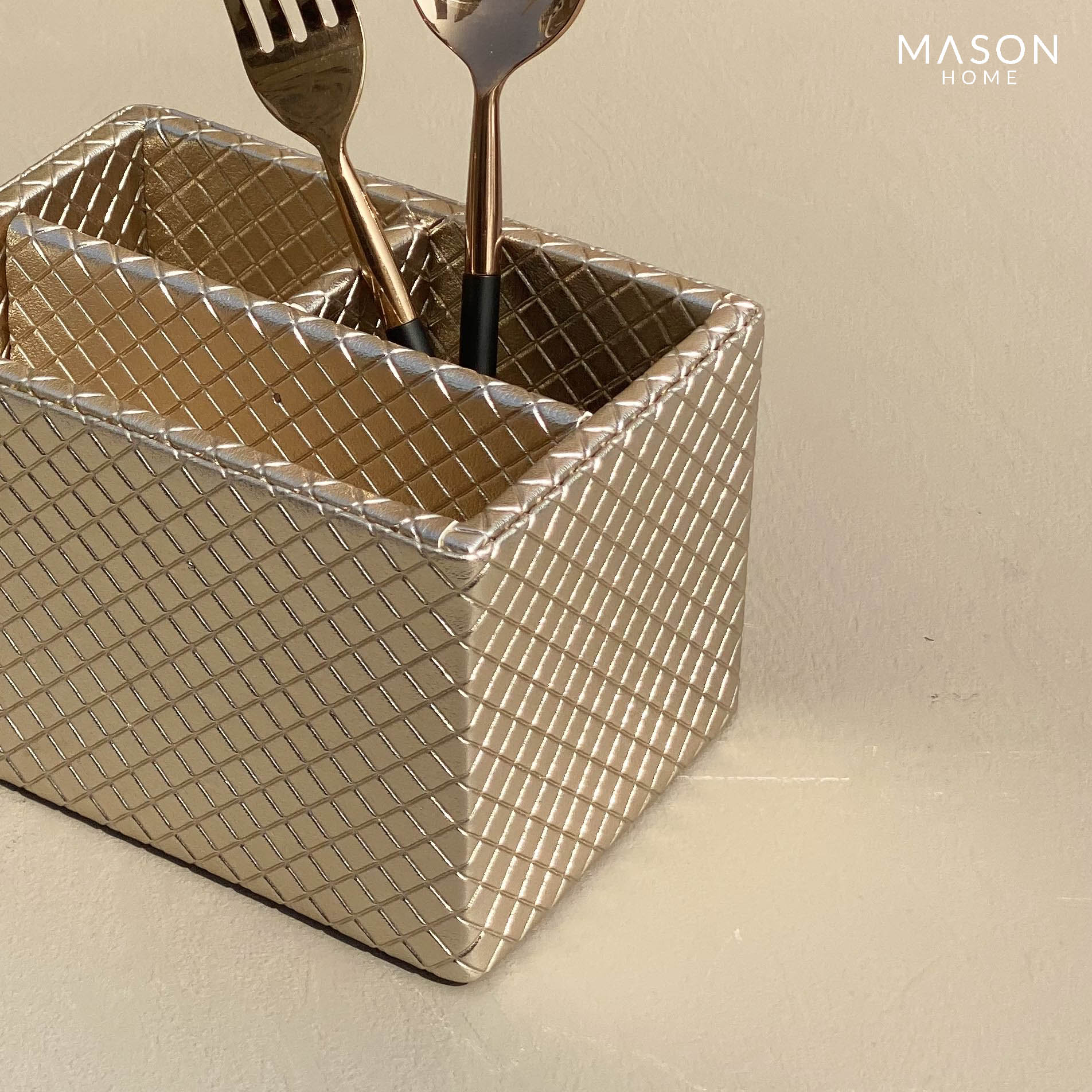 Braided Gold Cutlery Holder