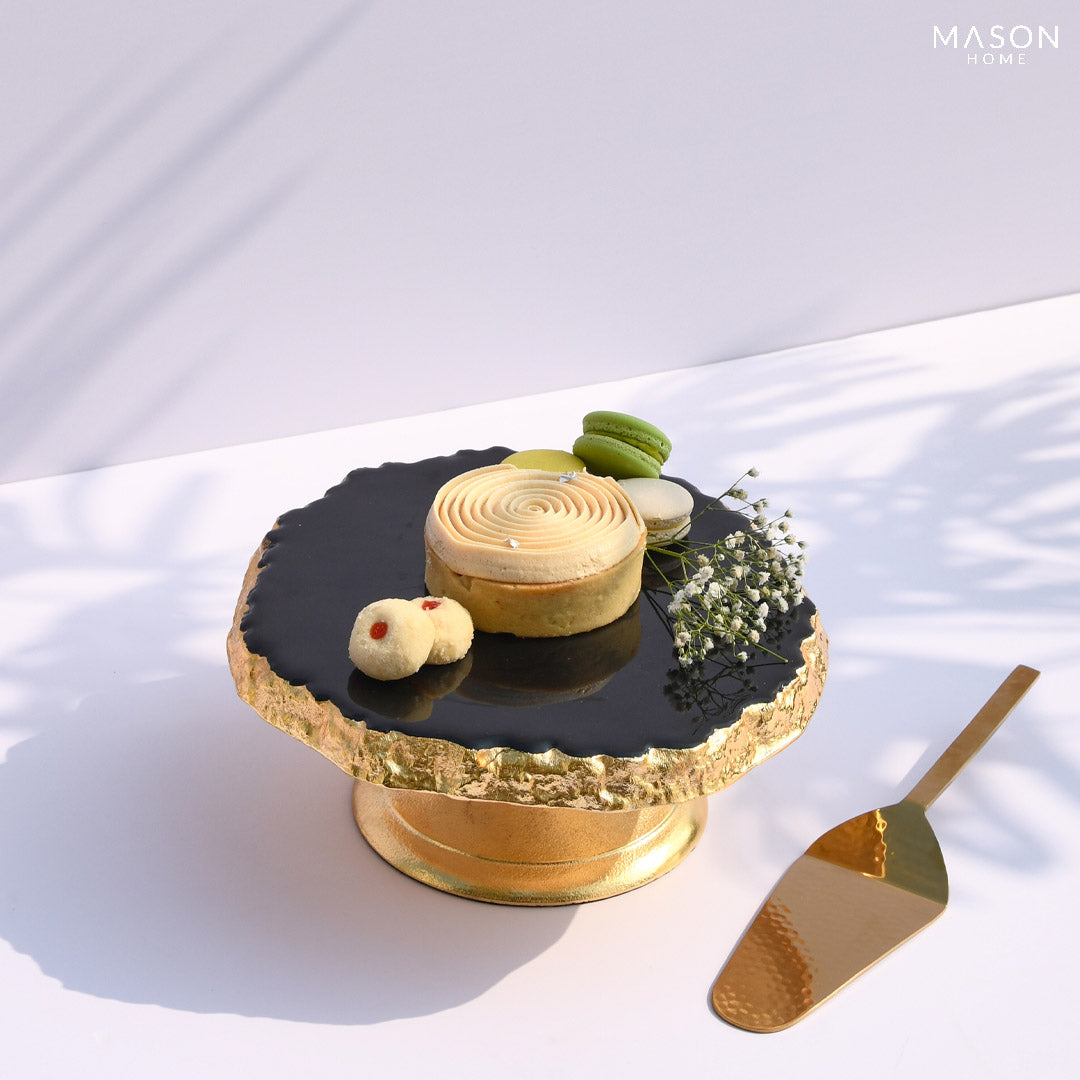Novaro Black & Gold Cake Stand