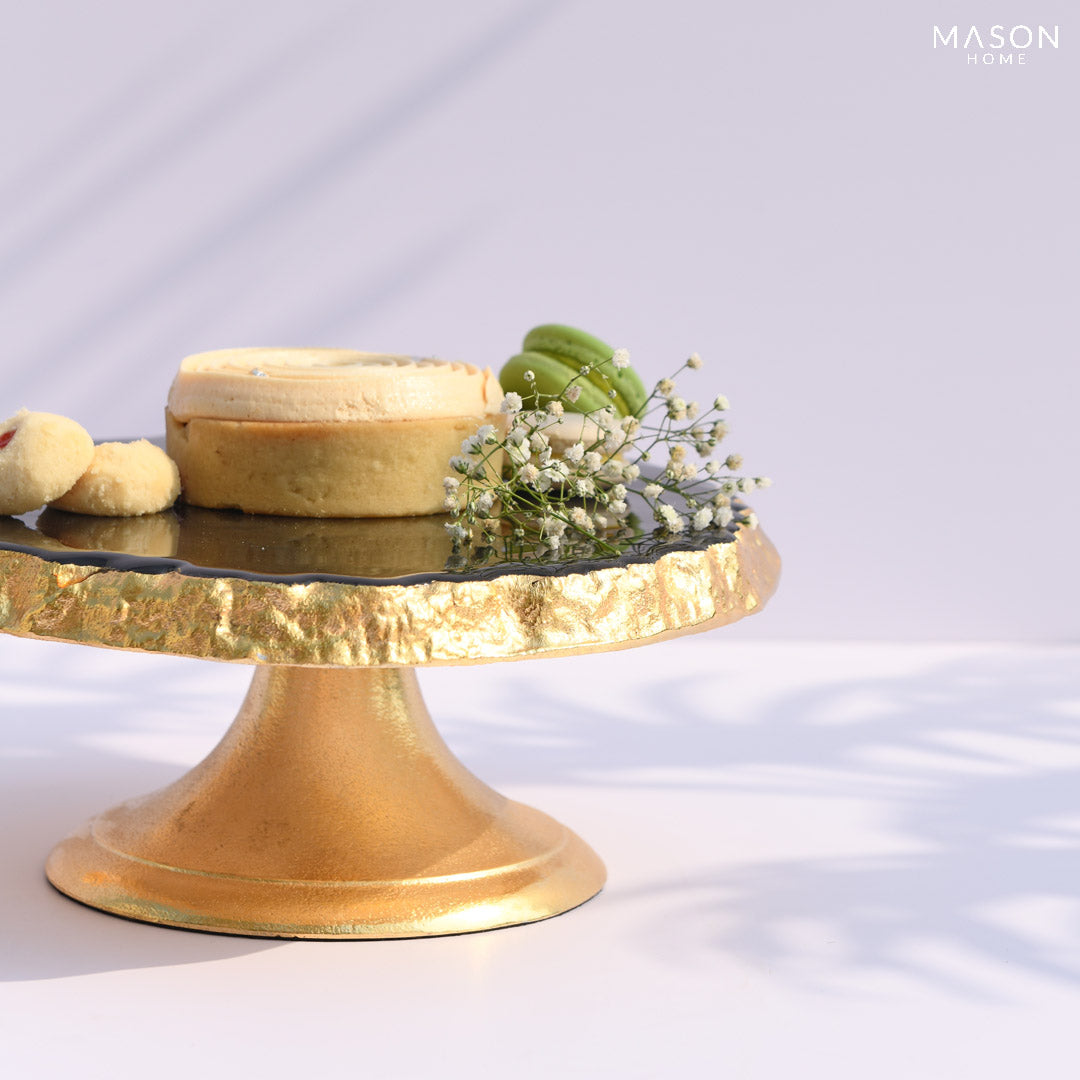 Novaro Black & Gold Cake Stand